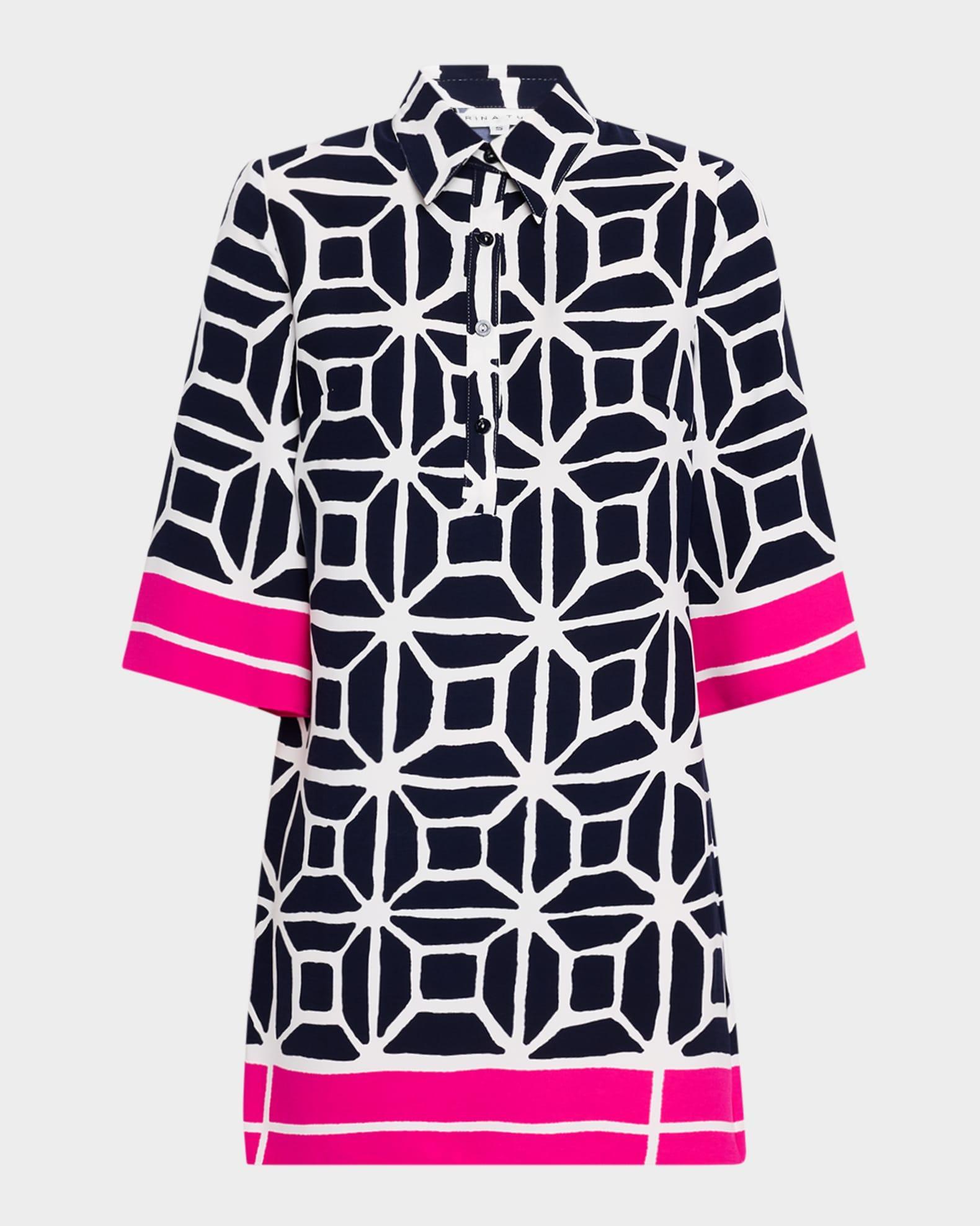 Argina Geometric-Print Mini Shift Dress Product Image