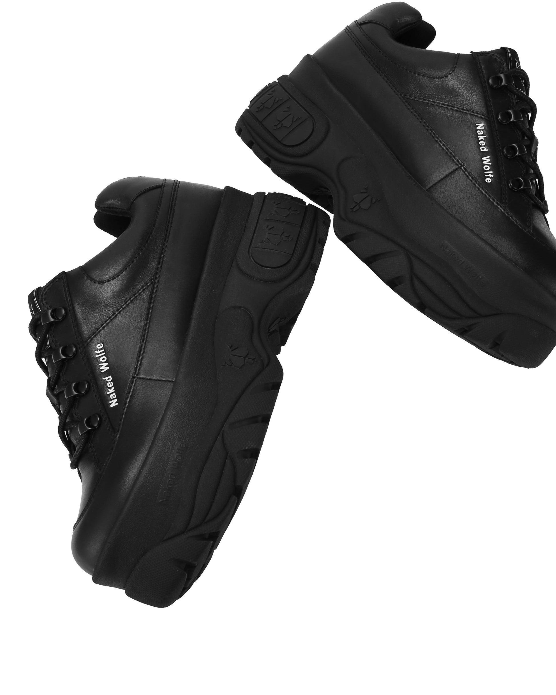 Sporty Black Leather Product Image