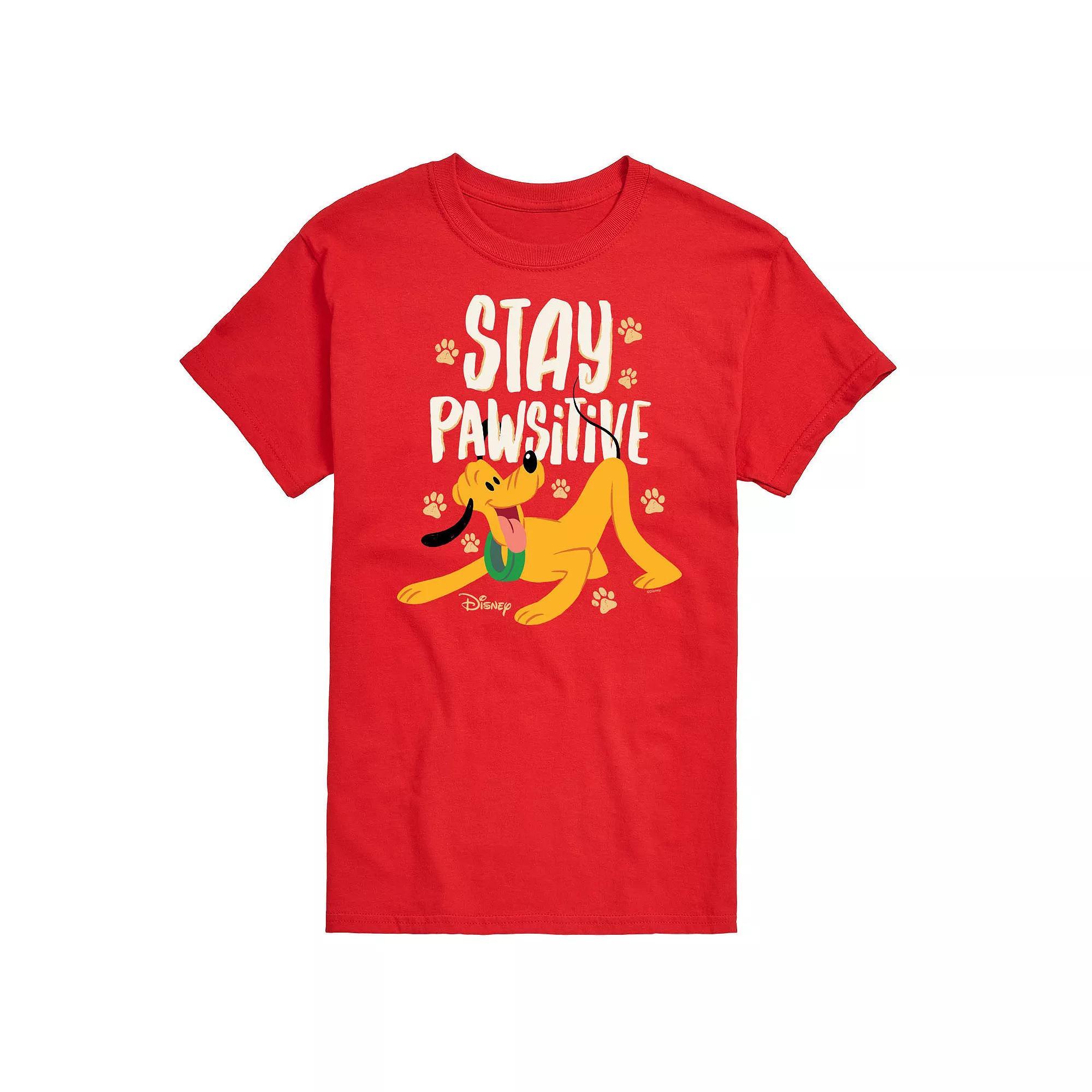 Disneys Cats & Dogs Big & Tall Stay Pawsitive Graphic Tee, Mens Product Image
