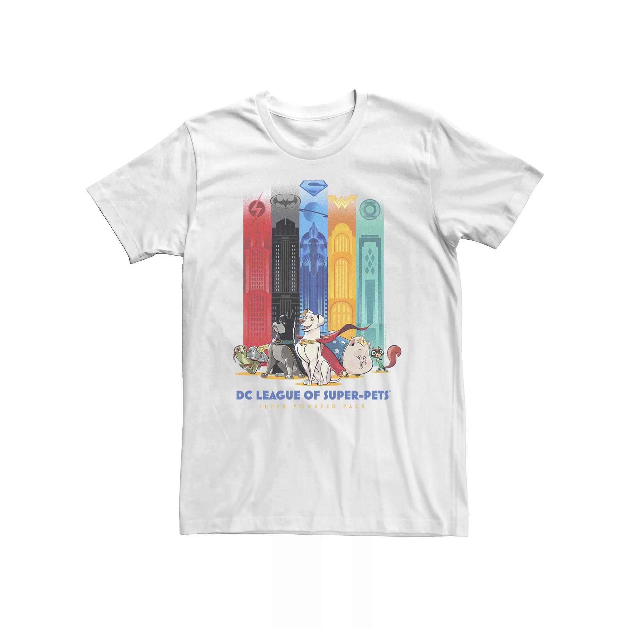 Big & Tall DC Comics Super Pets Groupshot Tee, Men's, Size: 4XL Tall, White Product Image