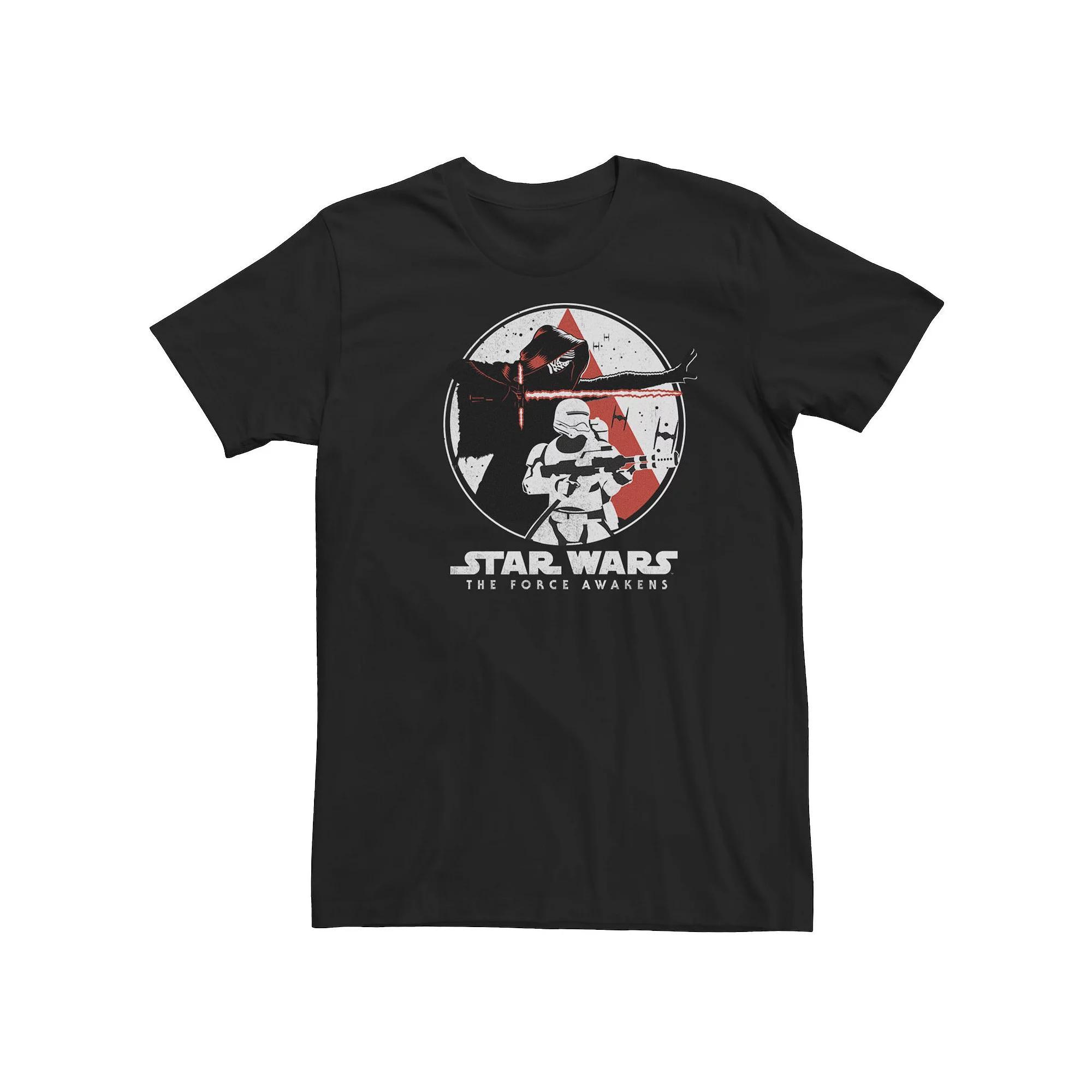 Big & Tall Star Wars The Force Awakens Battle Pose Tee, Men's, Size: XXL Tall, Black Product Image
