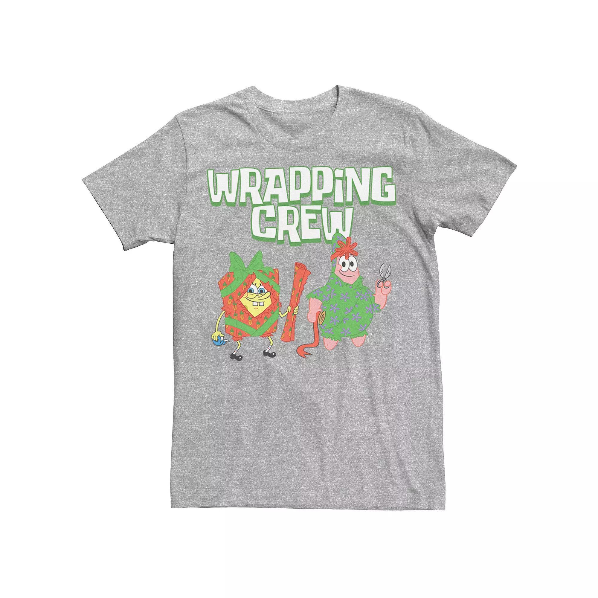 Men's Spongebob Squarepants Patrick Wrapping Crew Tee, Size: XL, Red Grey Product Image