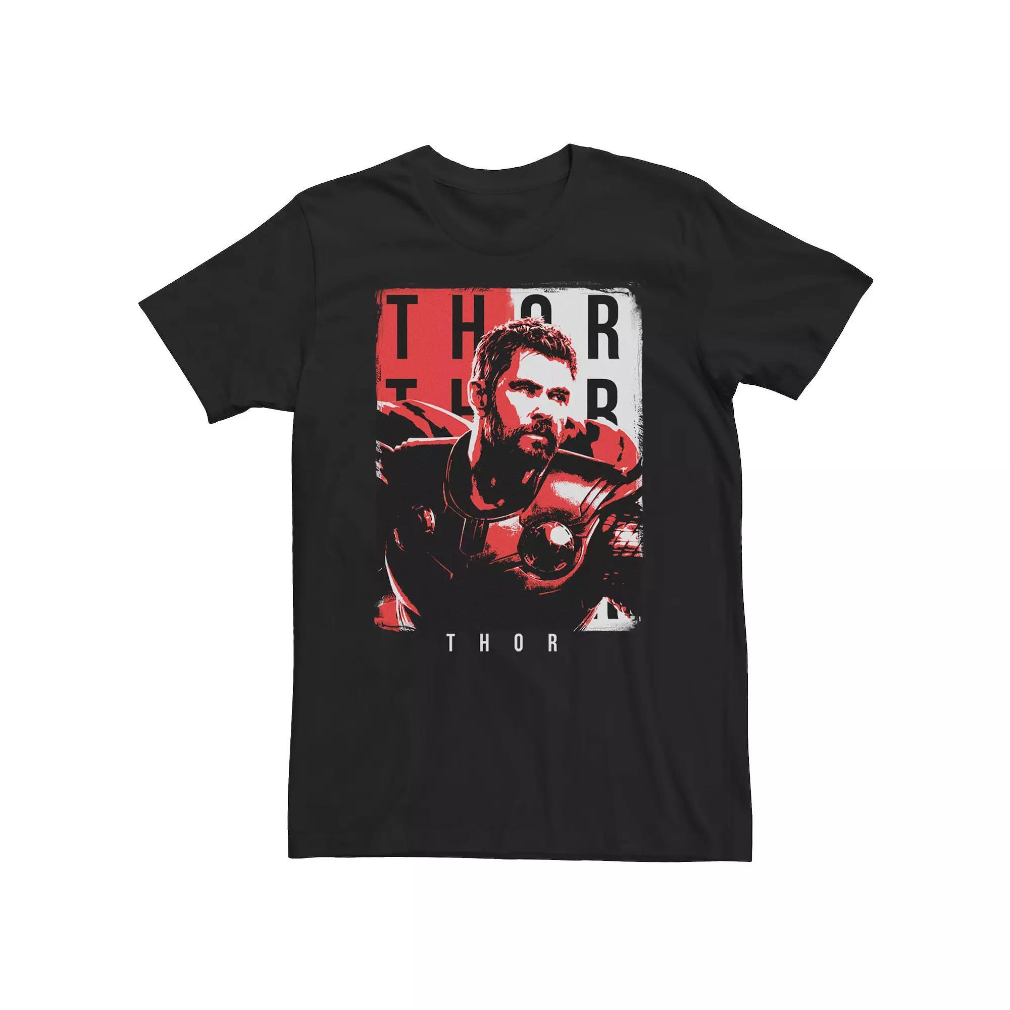 Big & Tall Marvel Avengers Thor Poster Tee, Men's, Size: XXL Tall, Black Product Image