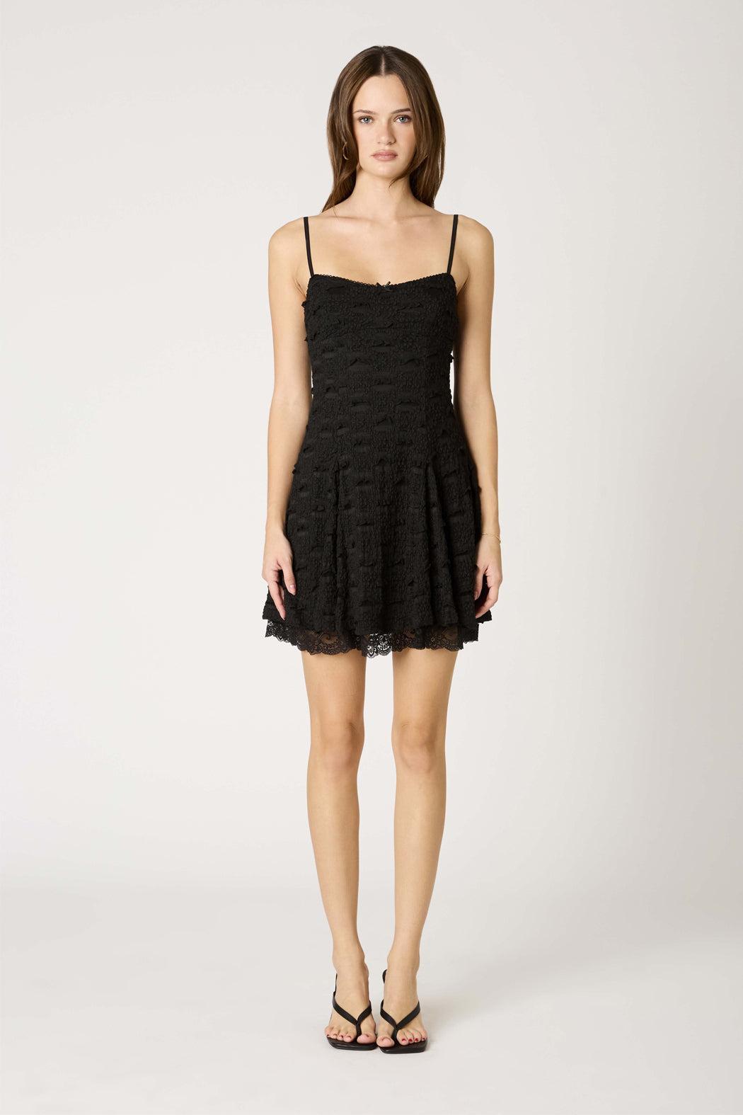 Tesra Textured Mini Dress Product Image