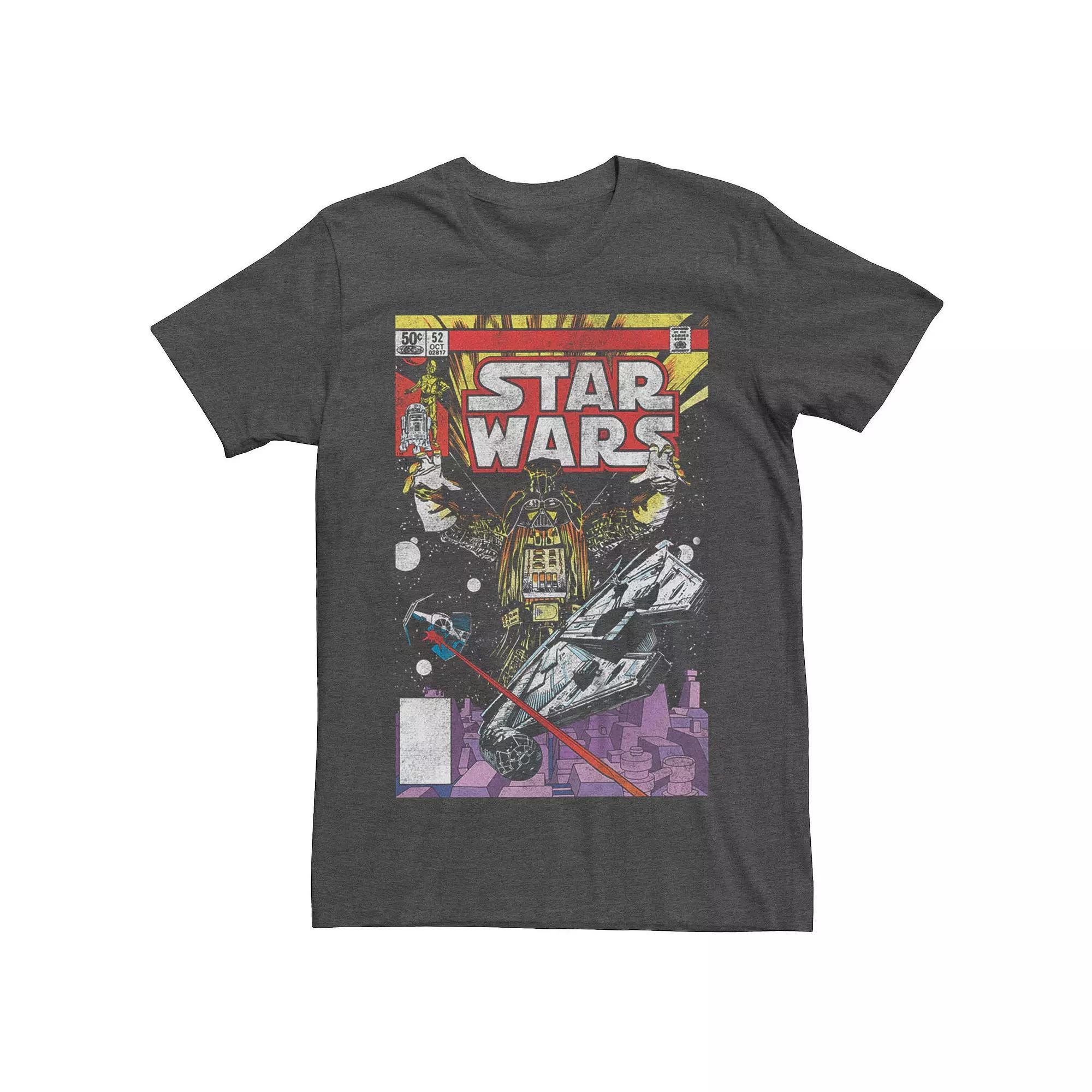 Men's Star Wars Comic Style Cover Graphic Tee, Size: XXL, Grey Heather Product Image