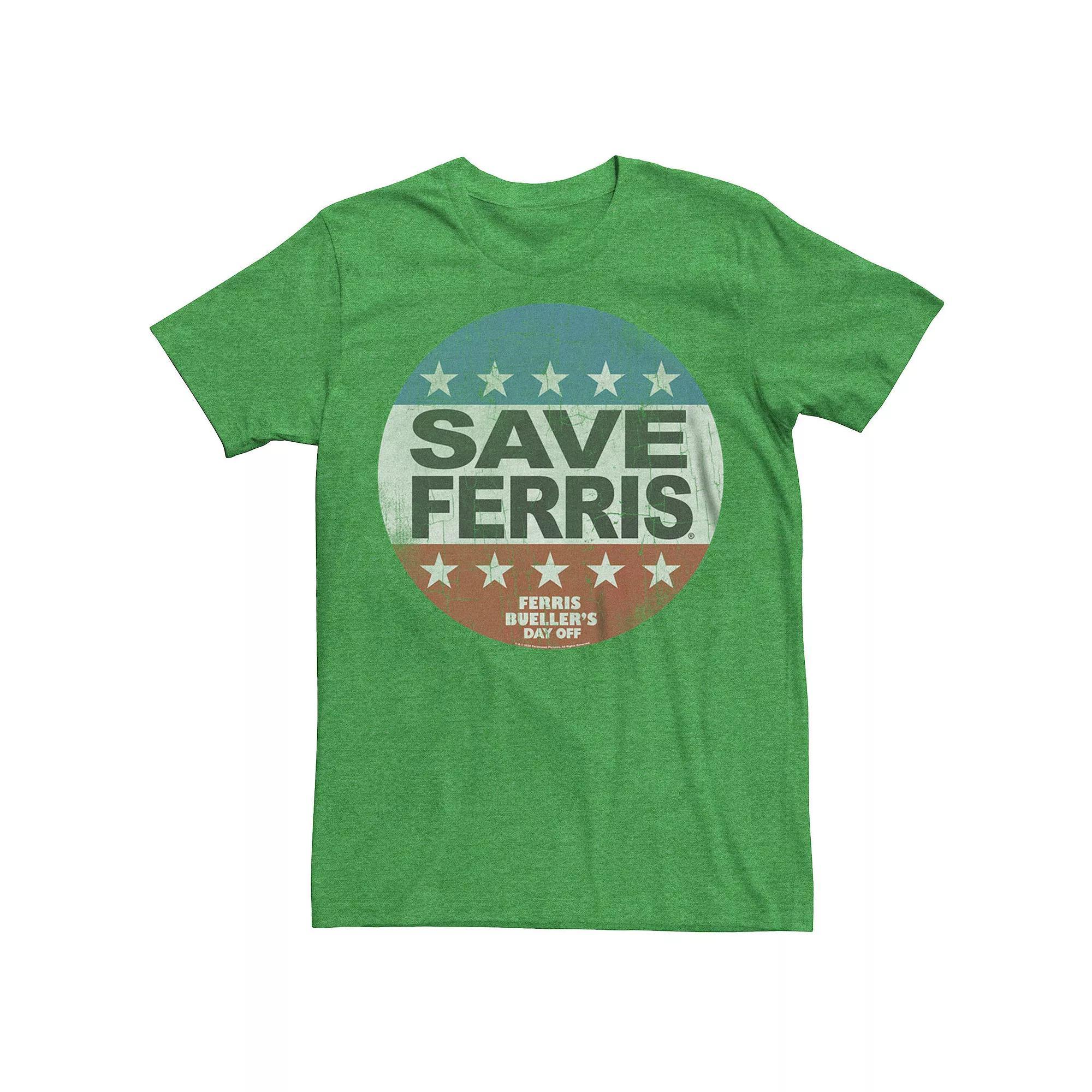 Men's Ferries Bueller Save Ferris Graphic Tee, Size: XL, White Product Image