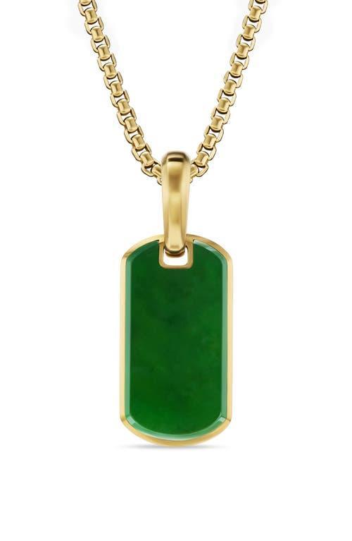 Mens Chevron Tag in 18K Yellow Gold Product Image