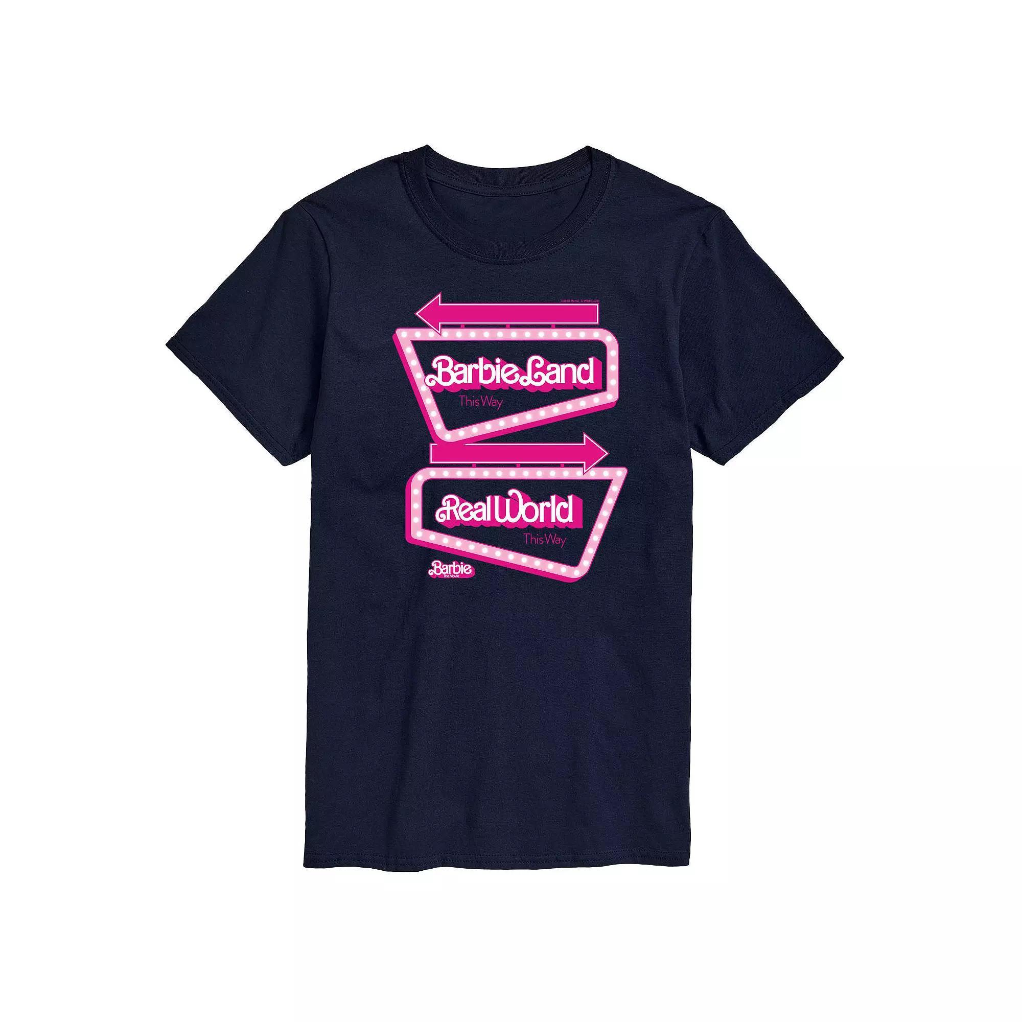 Big & Tall Barbie The Movie Barbieland Graphic Tee, Mens Blue Product Image