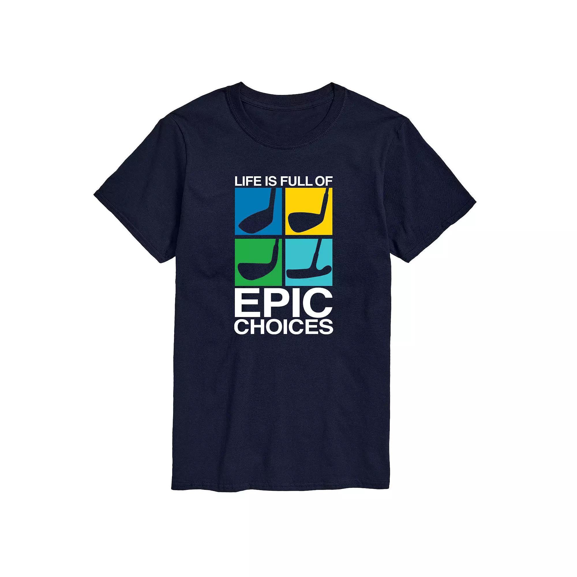 Mens Life is Full of Epic Choice Golf Graphic Tee Product Image