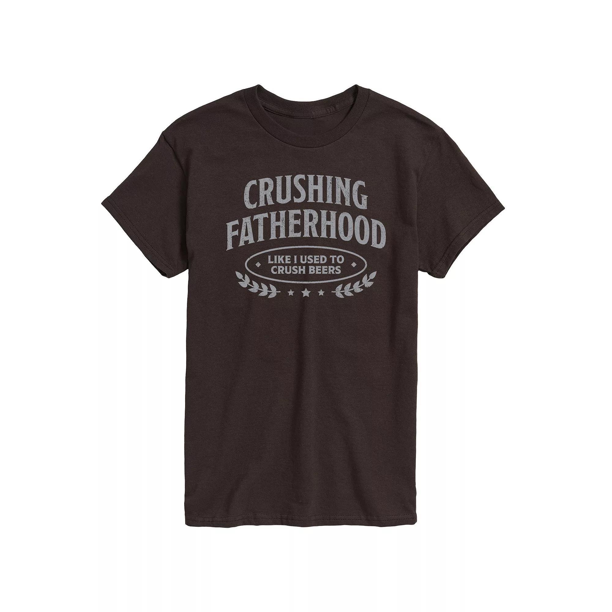 Mens Crushing Fatherhood Graphic Tee Heather Grey Product Image