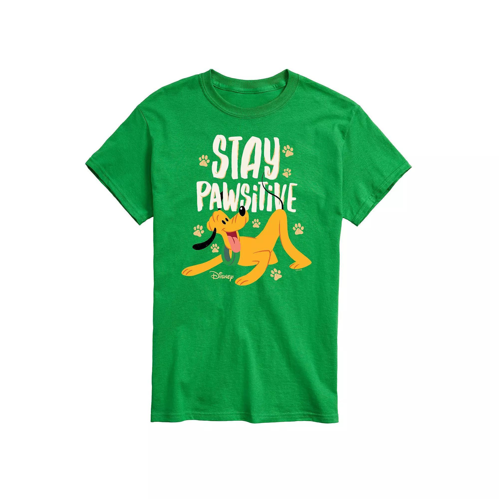 Disneys Cats & Dogs Big & Tall Stay Pawsitive Graphic Tee, Mens Product Image