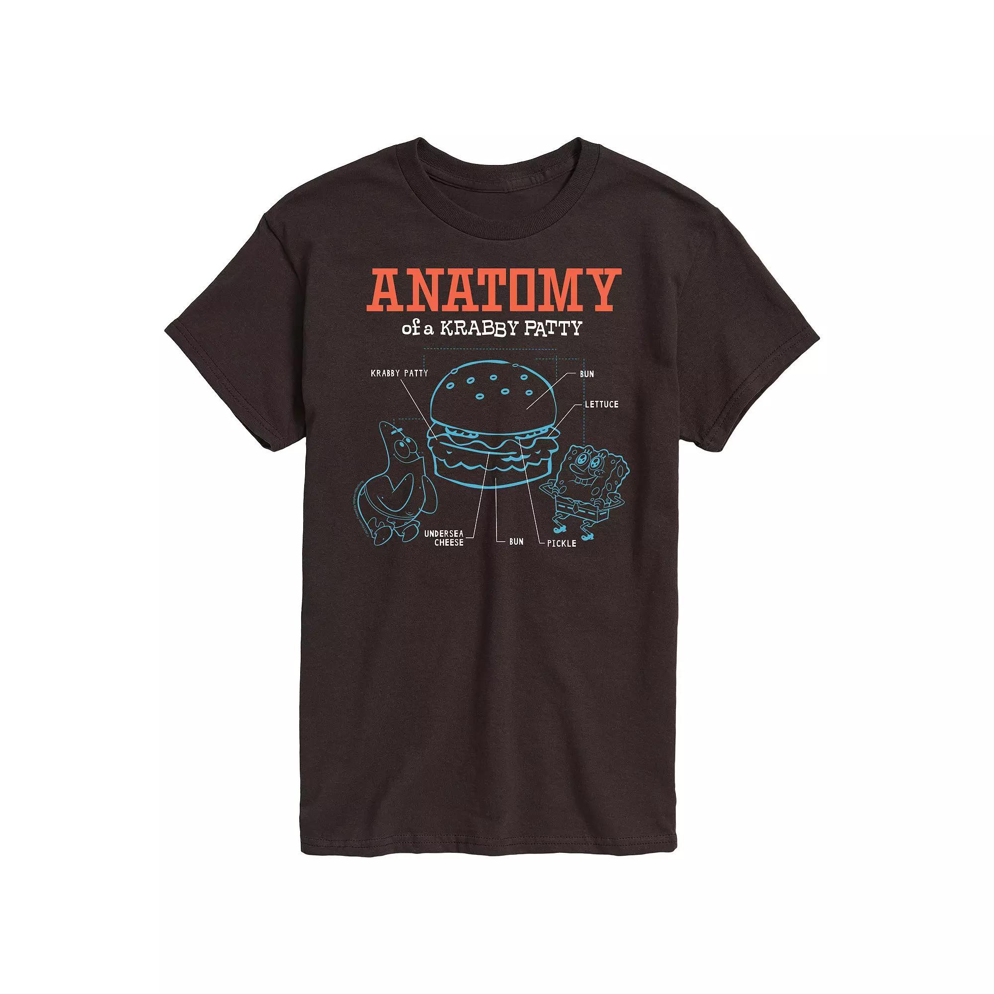 Mens Nickelodeon SpongeBob SquarePants Krabby Patty Graphic Tee Product Image