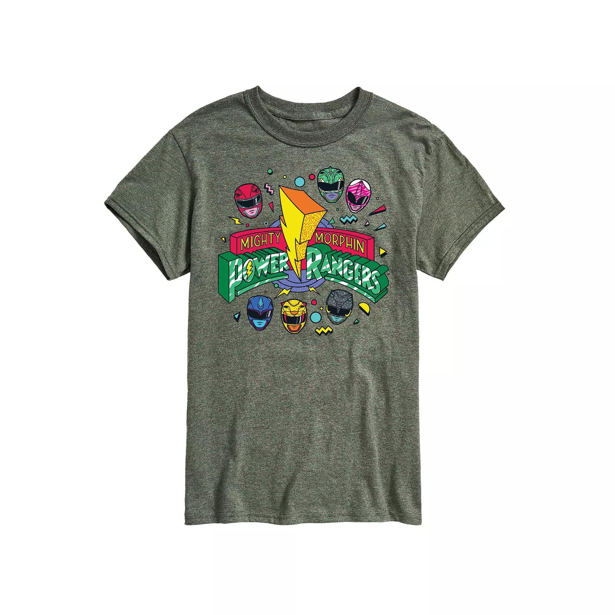 Big & Tall Power Rangers 90s Logo Tee, Mens Product Image