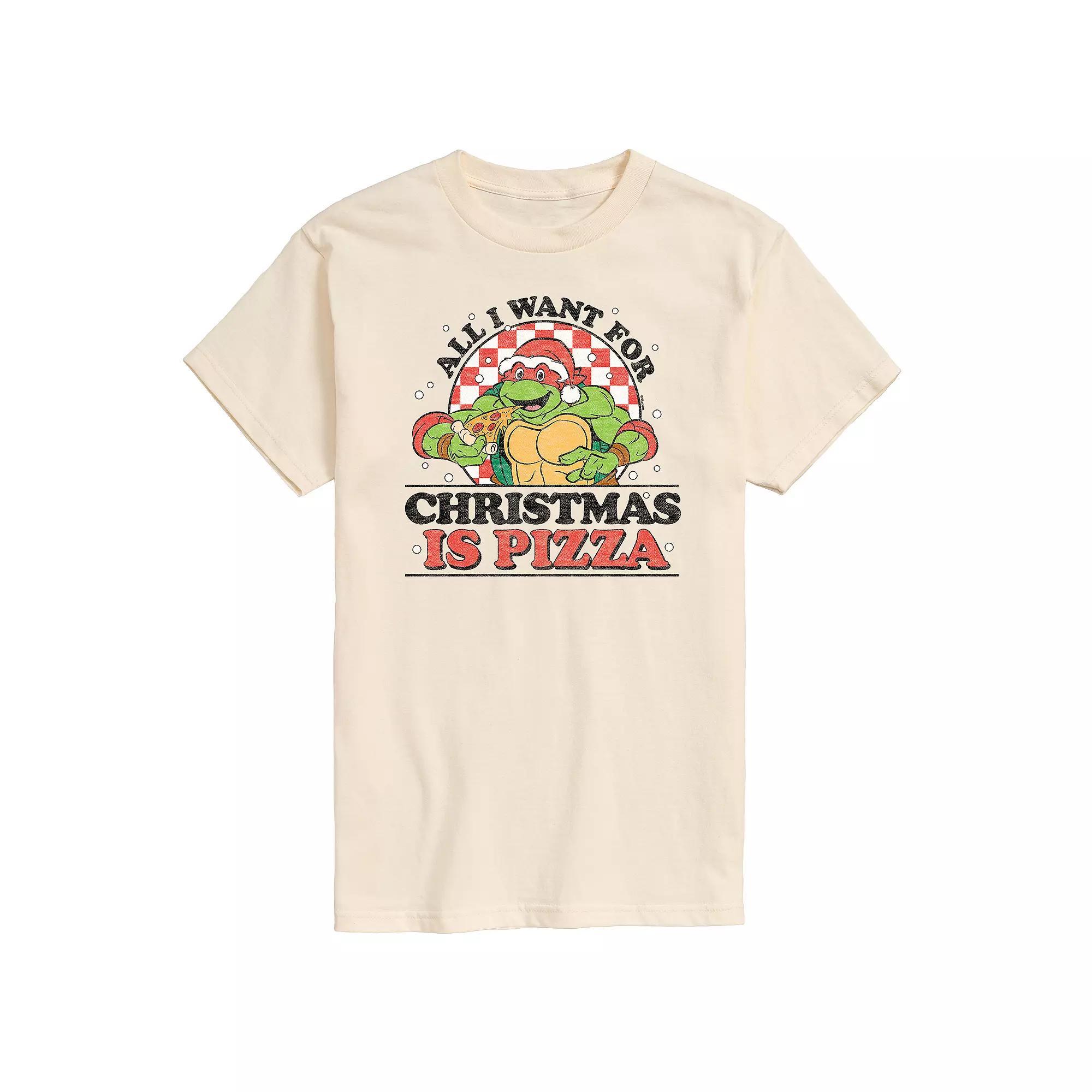Mens TMNT Christmas Pizza Tee Product Image