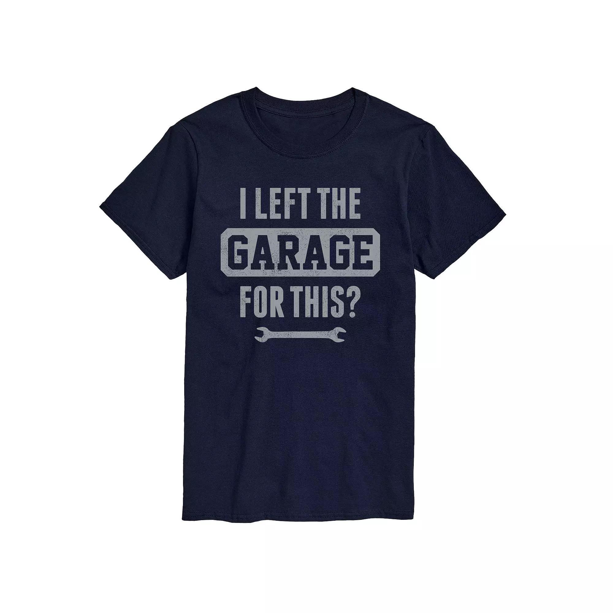 Big & Tall I Left The Garage For This Tee, Mens Blue Product Image