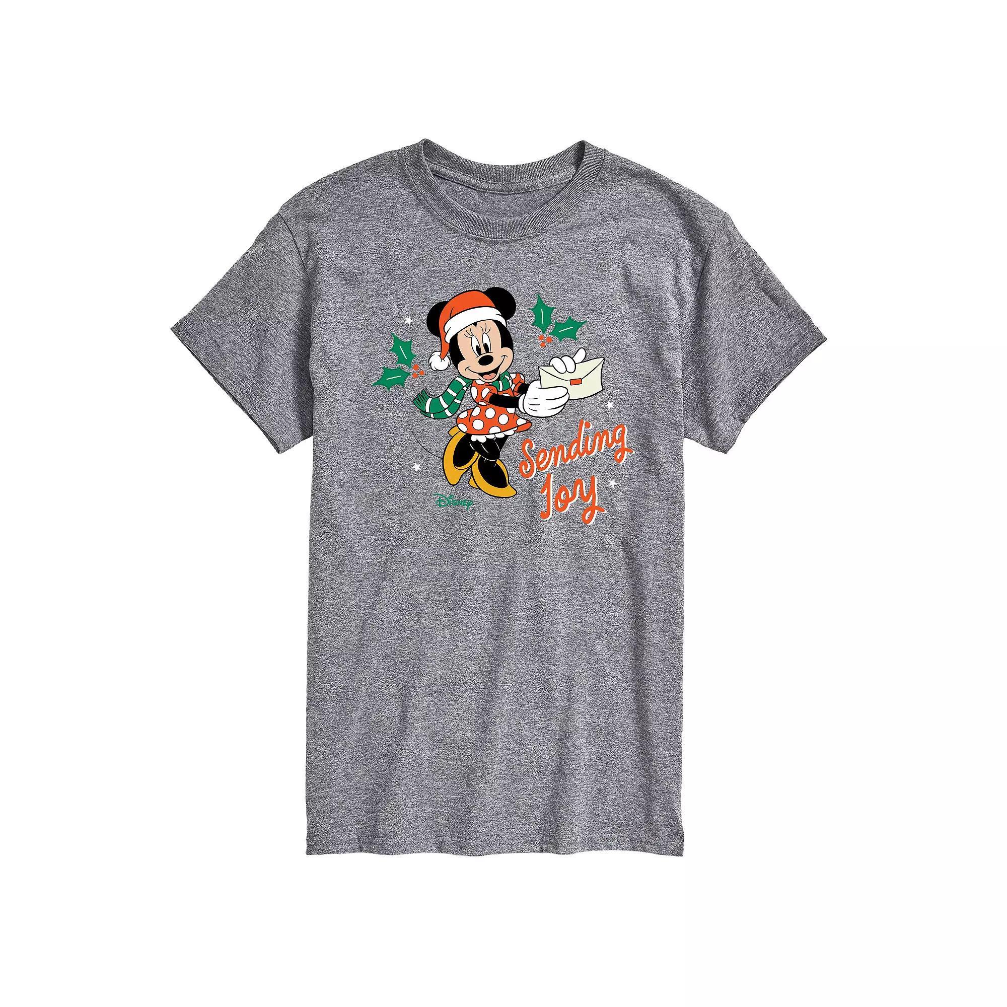 Disneys Minnie Mouse Big & Tall Sending Joy Graphic Tee, Mens Product Image