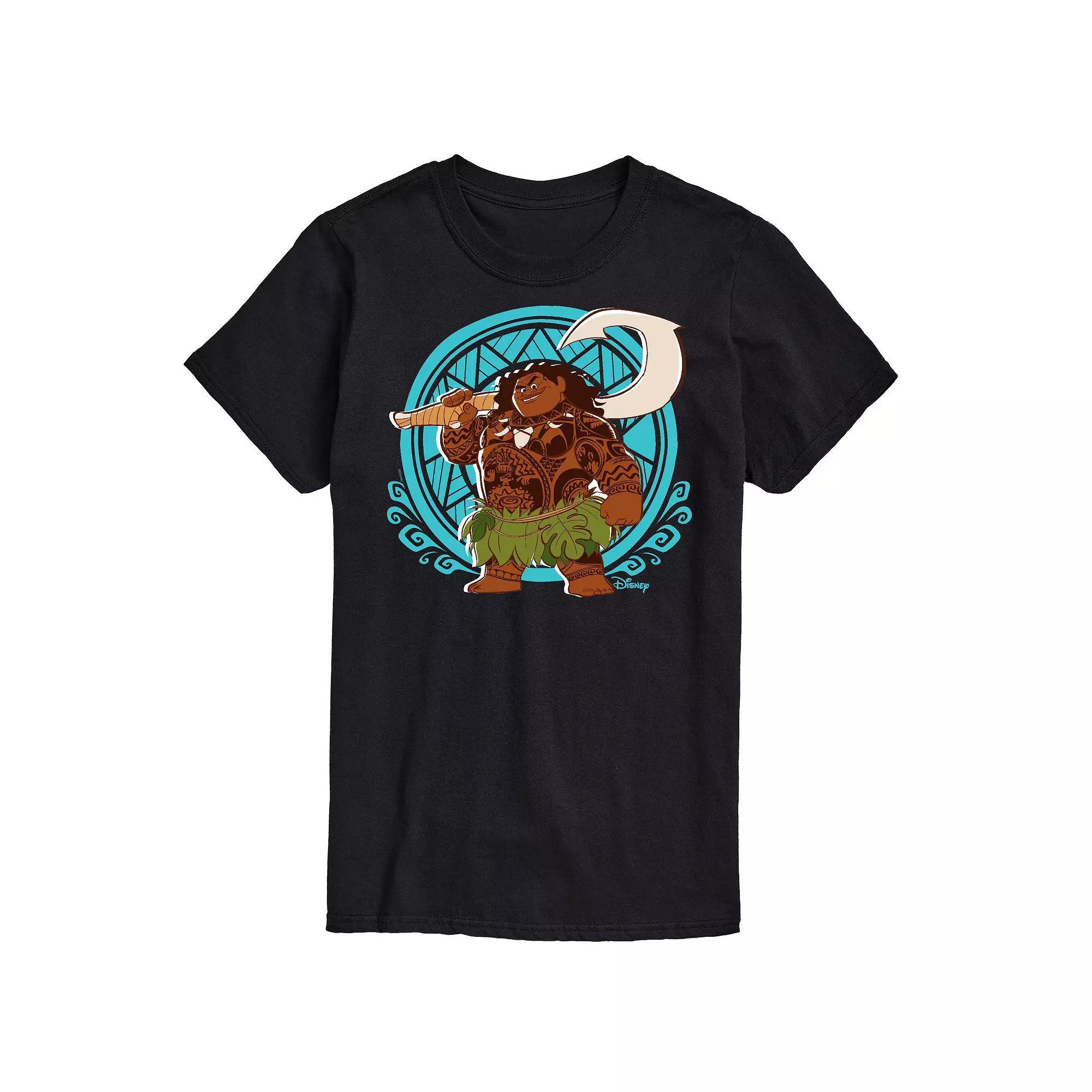 Disney's Moana Men's Maui Pattern Graphic Tee, Size: XL, Blue Product Image