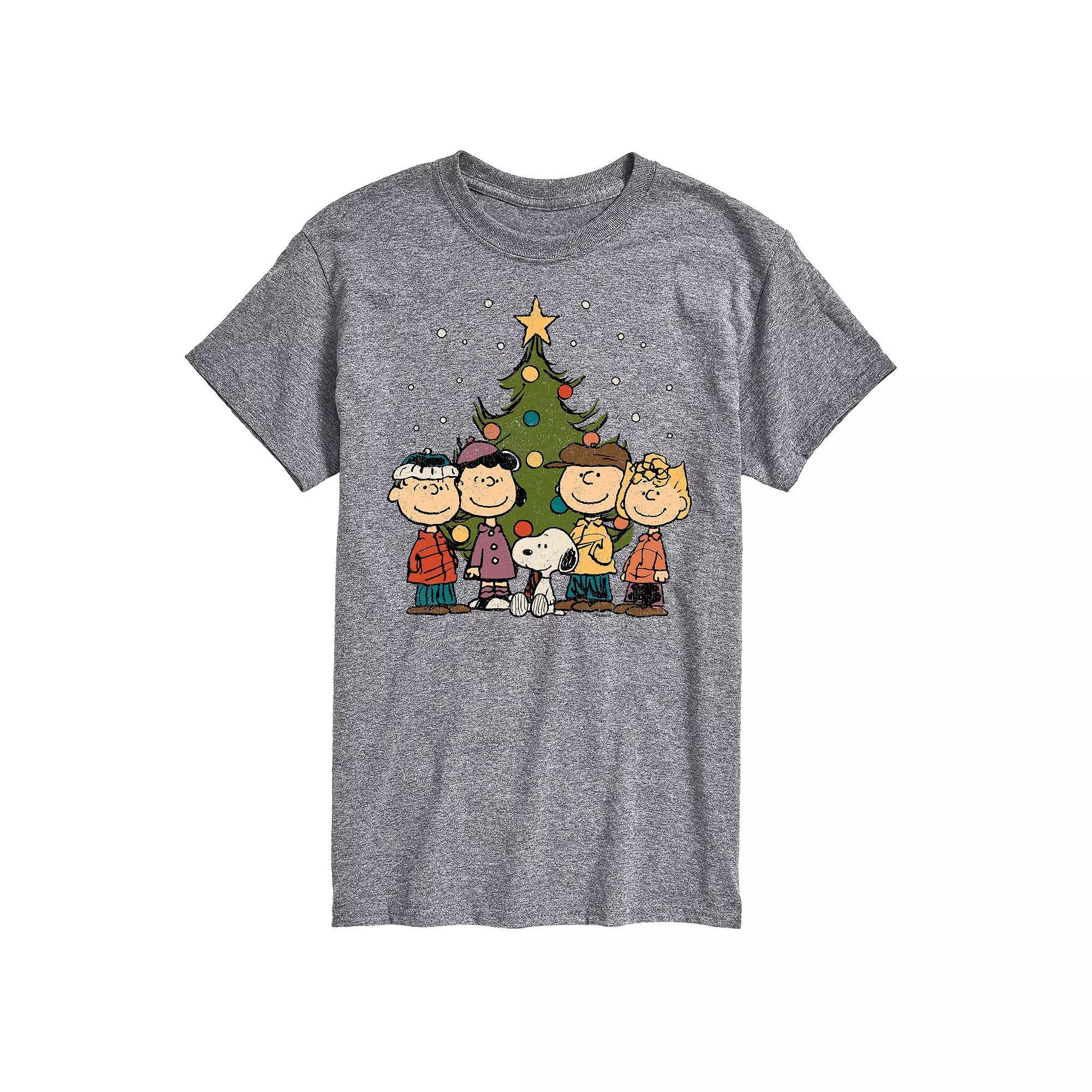 Men's Peanuts Christmas Group Tee, Size: XXL, White Product Image