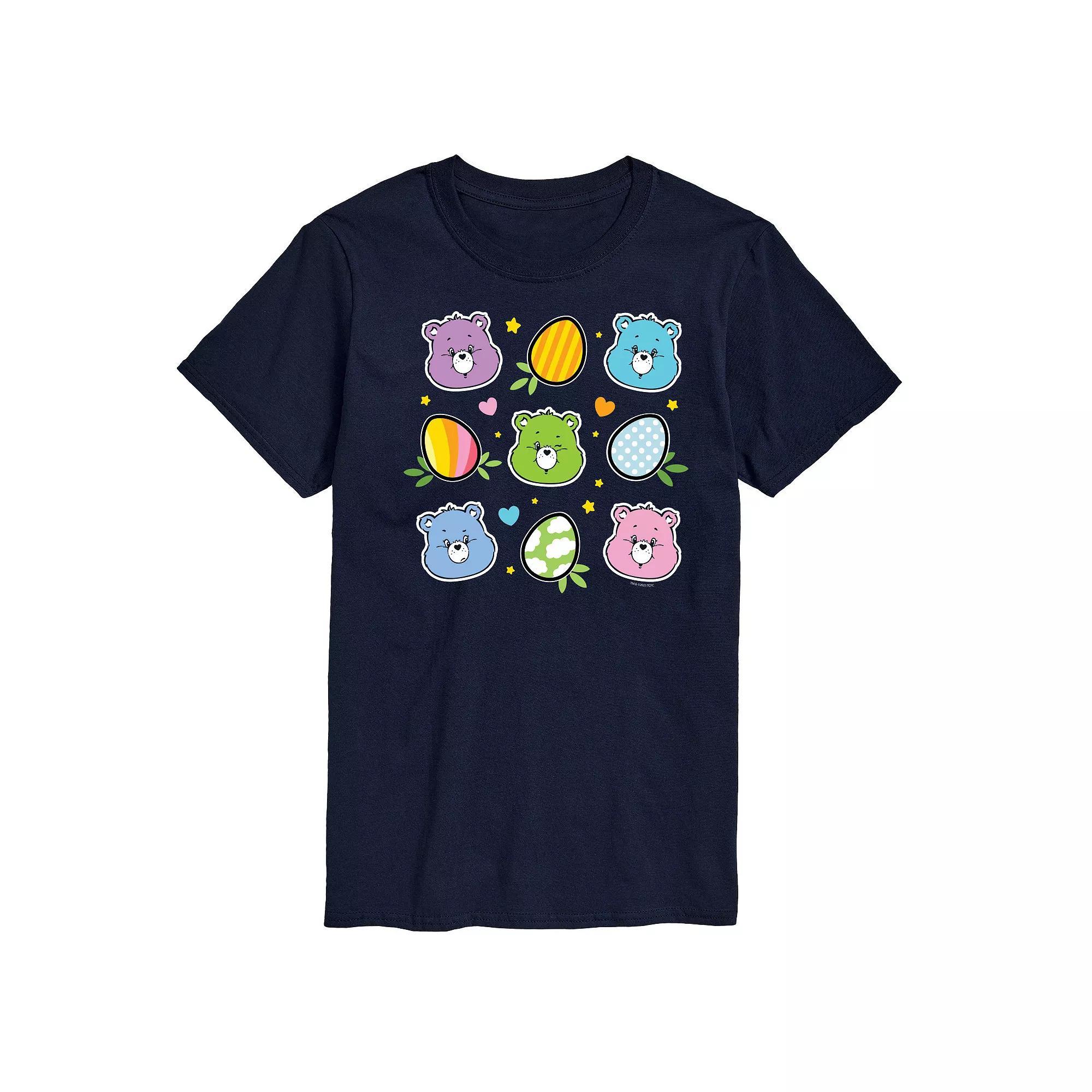 Mens Care Bears Easter Grid Graphic Tee Product Image