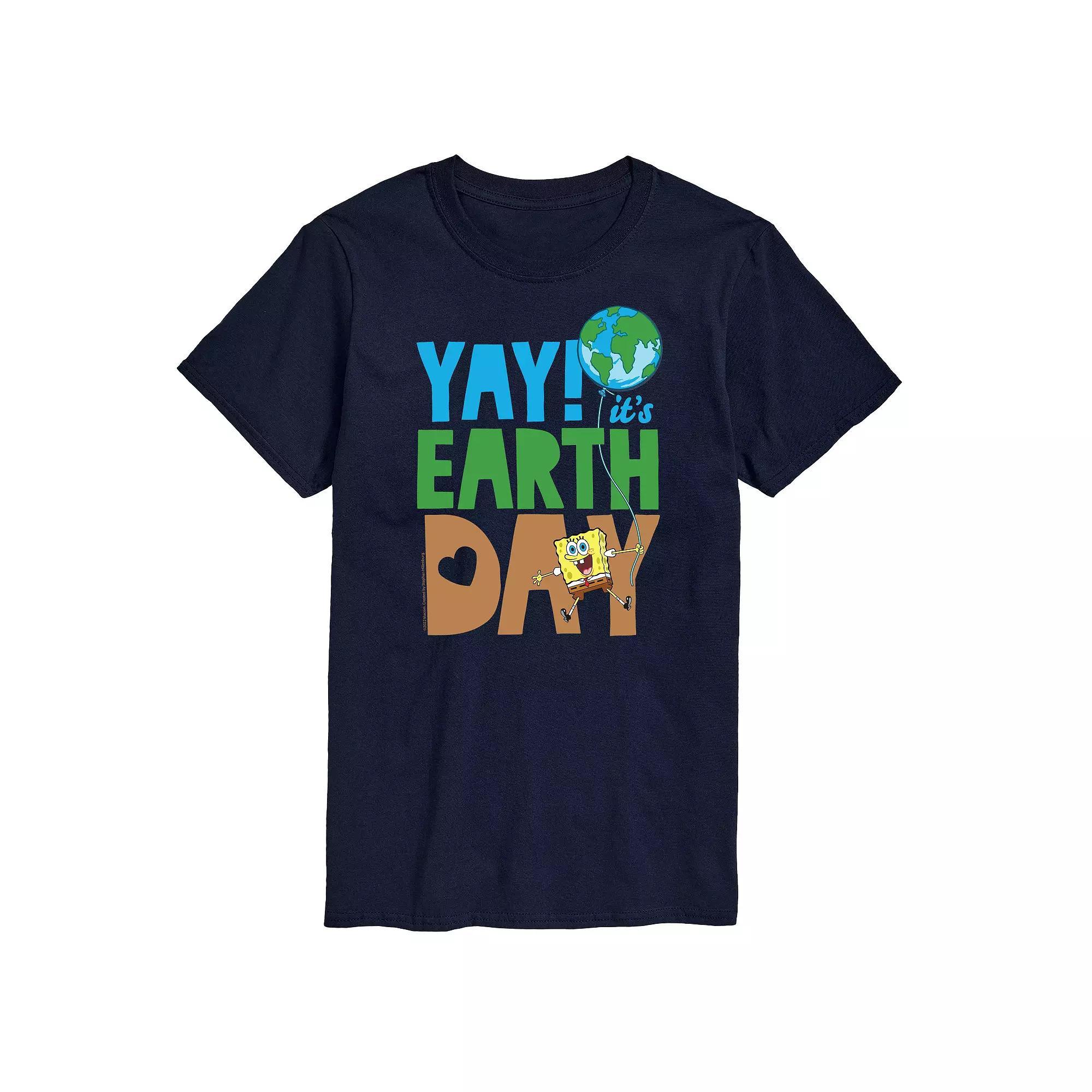 Big & Tall Nickelodeon SpongeBob SquarePants Yay Its Earth Day Graphic Tee, Mens Product Image