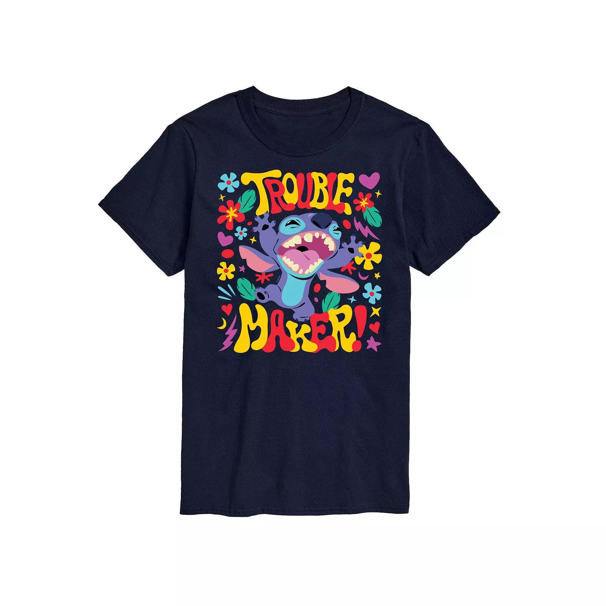 Disneys Lilo & Stitch Big & Tall Trouble Maker Graphic Tee, Mens Product Image