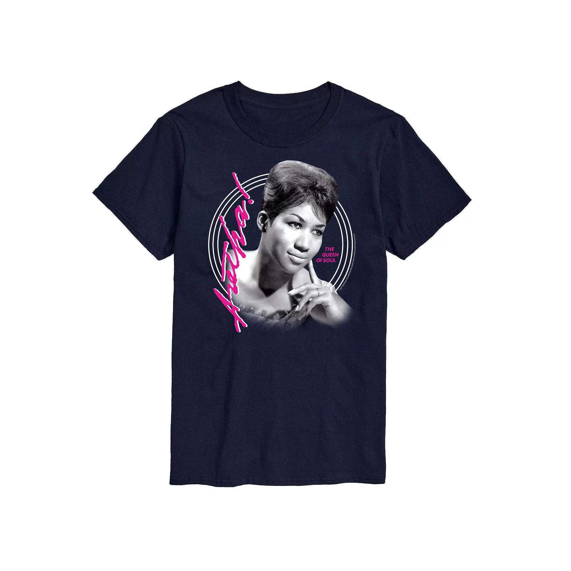 Mens Aretha Franklin Queen Of Soul Graphic Tee Blue Product Image