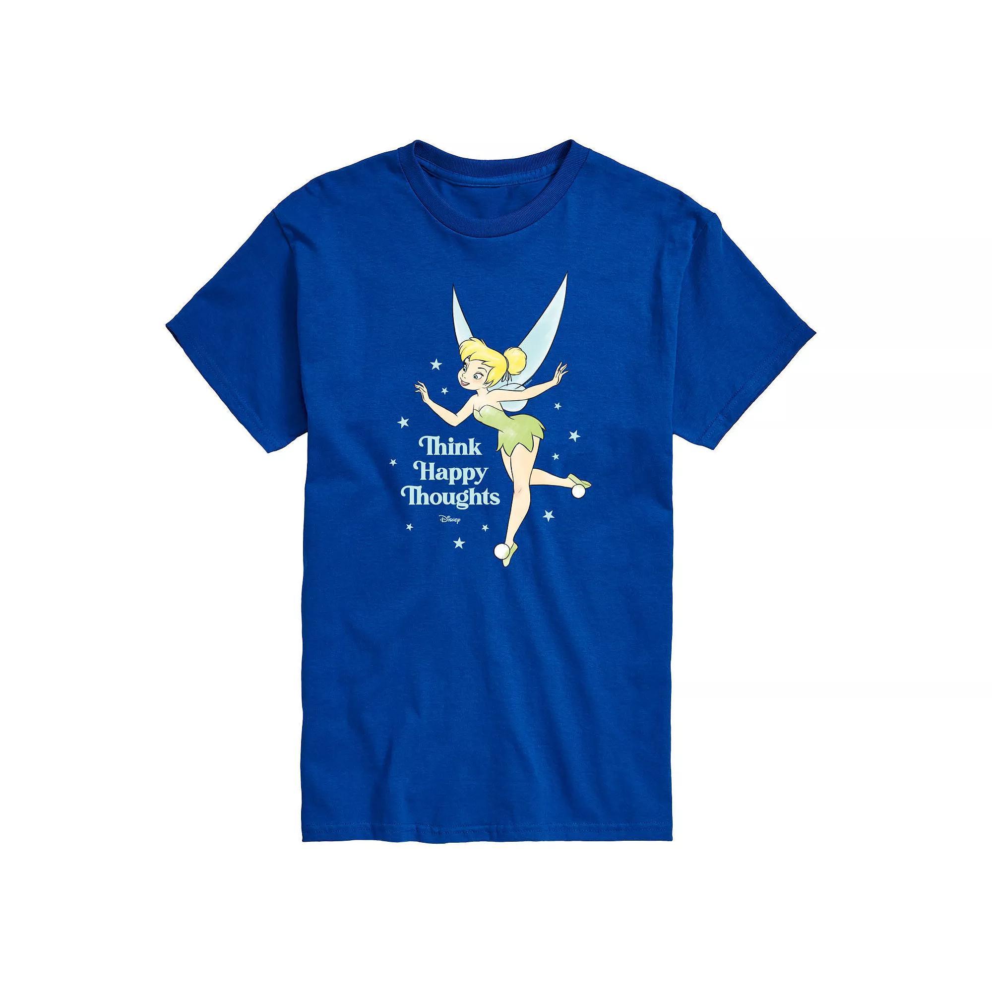 Disney's Tinker Bell Big & Tall Happy Thoughts Graphic Tee, Men's, Size: 3XL Tall, Blue Product Image