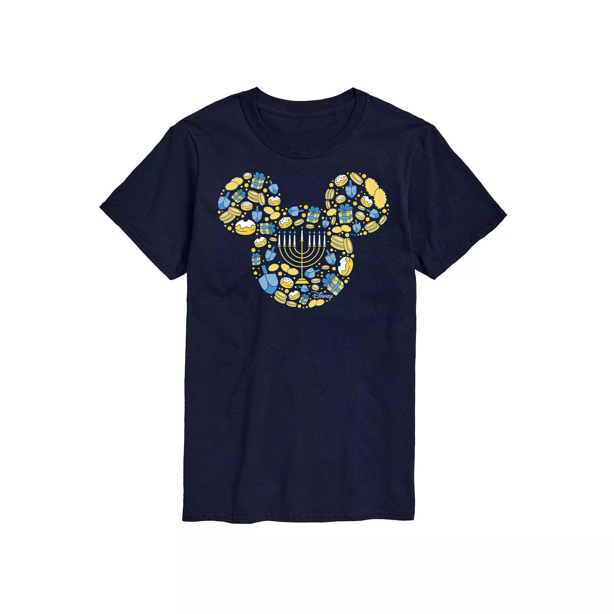 Disney's Mickey Mouse Hanukkah Graphic Tee, Men's, Size: XXL, Blue Product Image