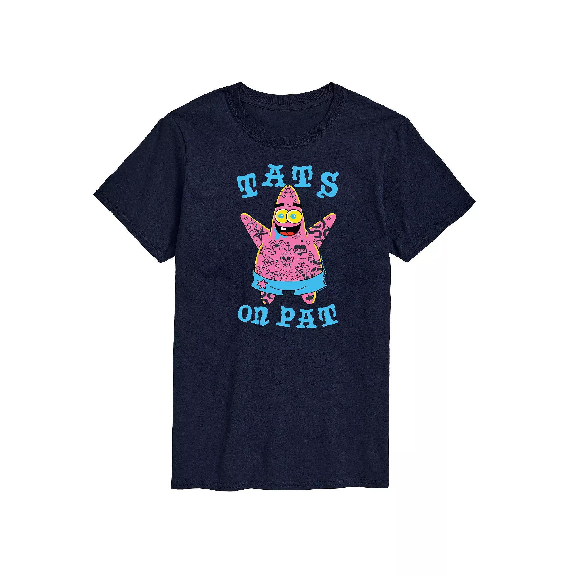 Mens SpongeBob SquarePants Tats on Pat Graphic Tee Product Image