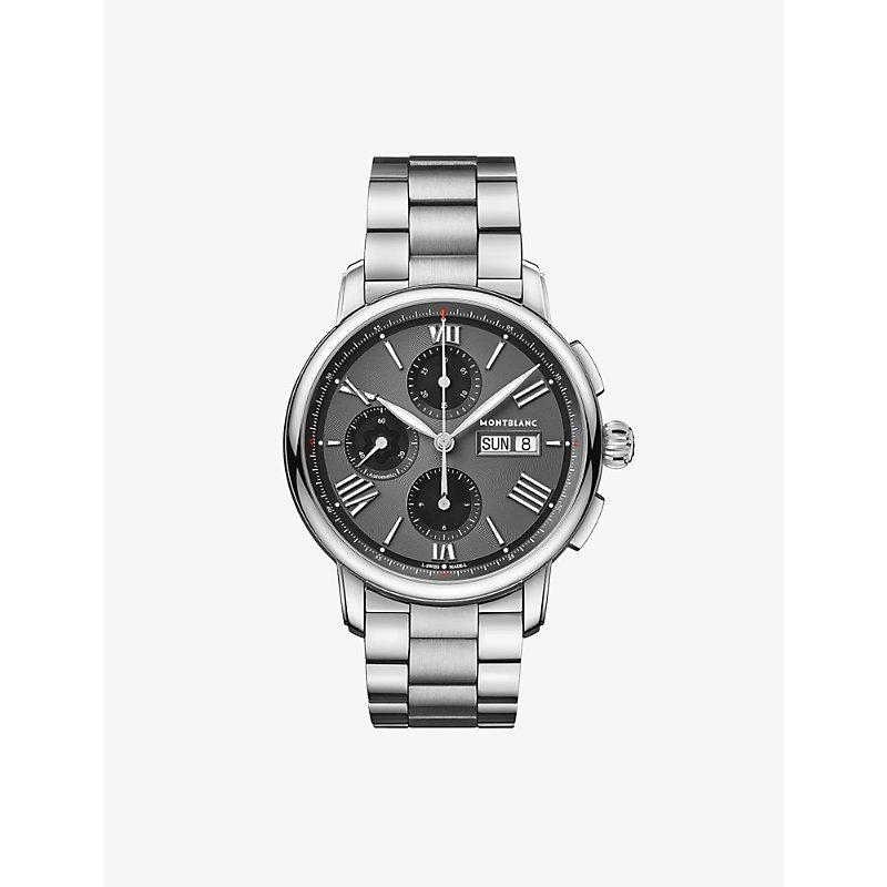 MONTBLANC Mens Grey Star Legacy Stainless Steel Automatic Watch Product Image