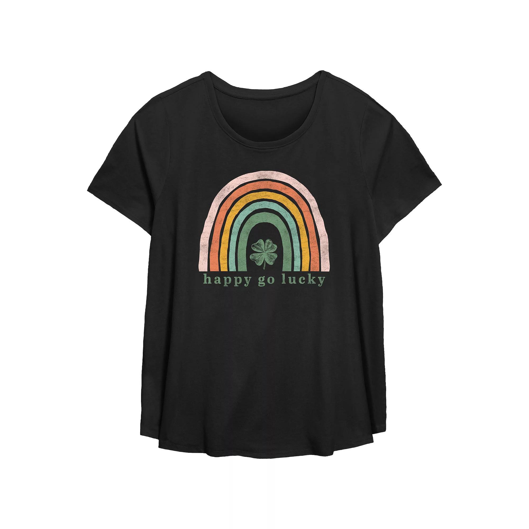 Women's Plus Size Scary Mom Scoop Hem Flowy Graphic Tee, Size: 1XL, Black Product Image