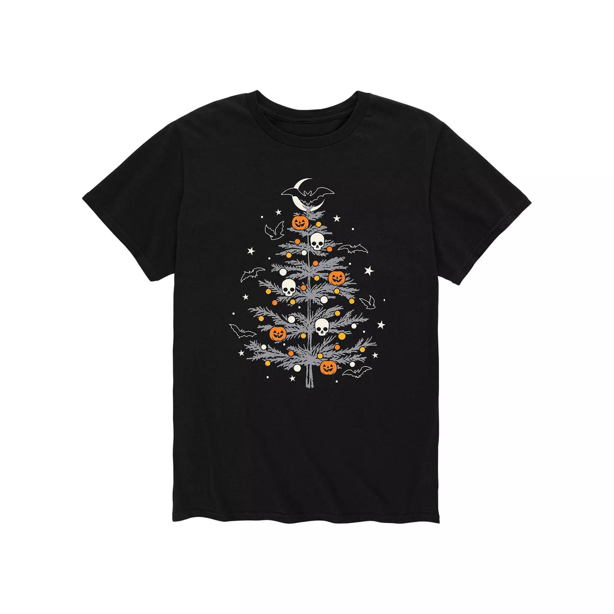 Men's Halloween Christmas Tree Tee, Size: XL, Black Product Image