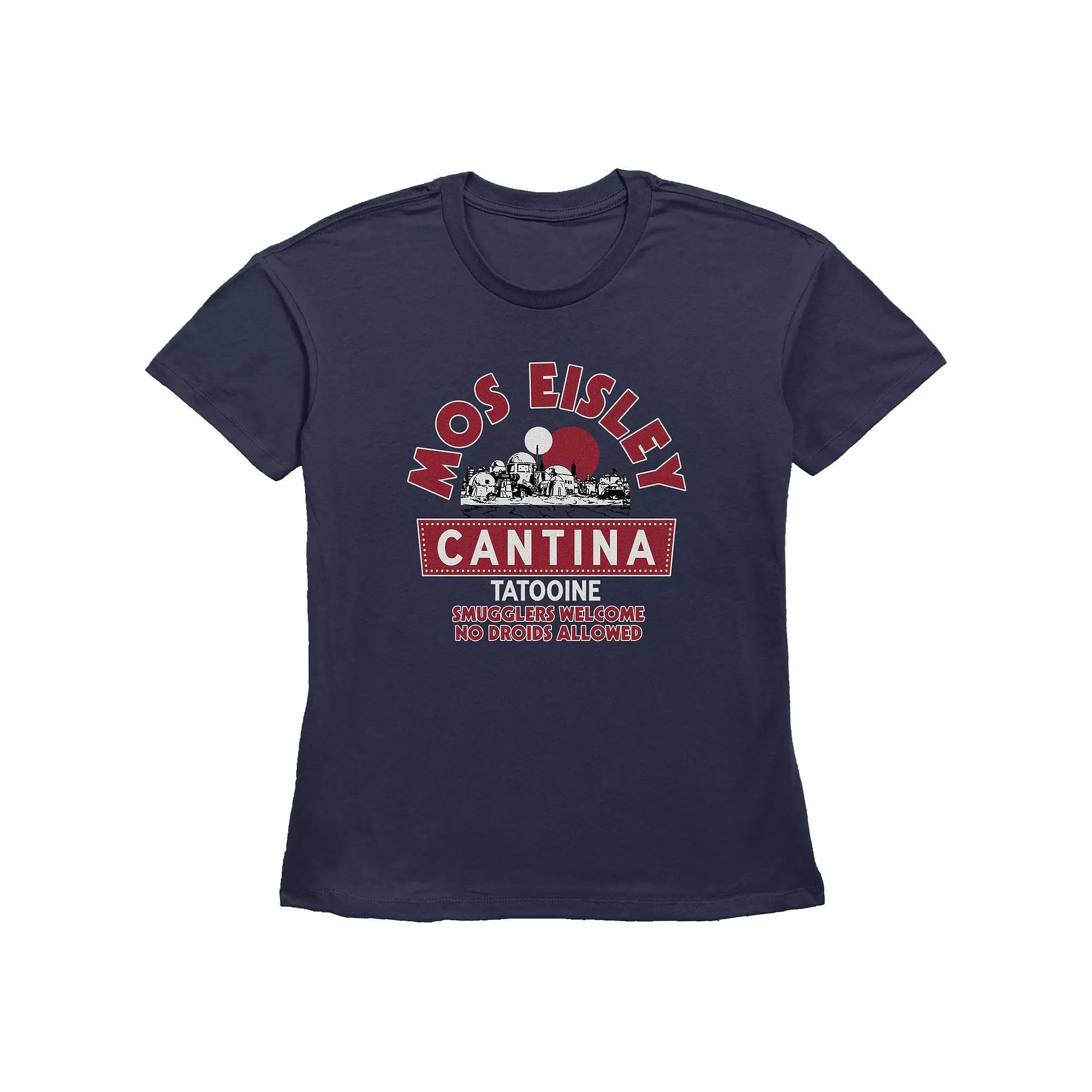 Women's Star Wars Mos Eisley Cantina Tatooine Basic Fit Graphic Tee, Girl's, Size: Small, Green Product Image