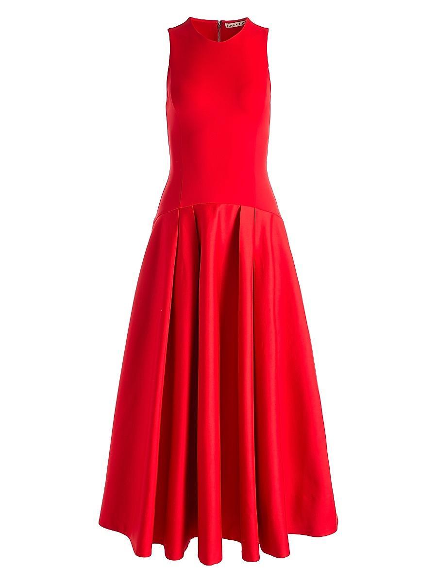 Womens Adley Sleeveless A-Line Midi-Dress Product Image