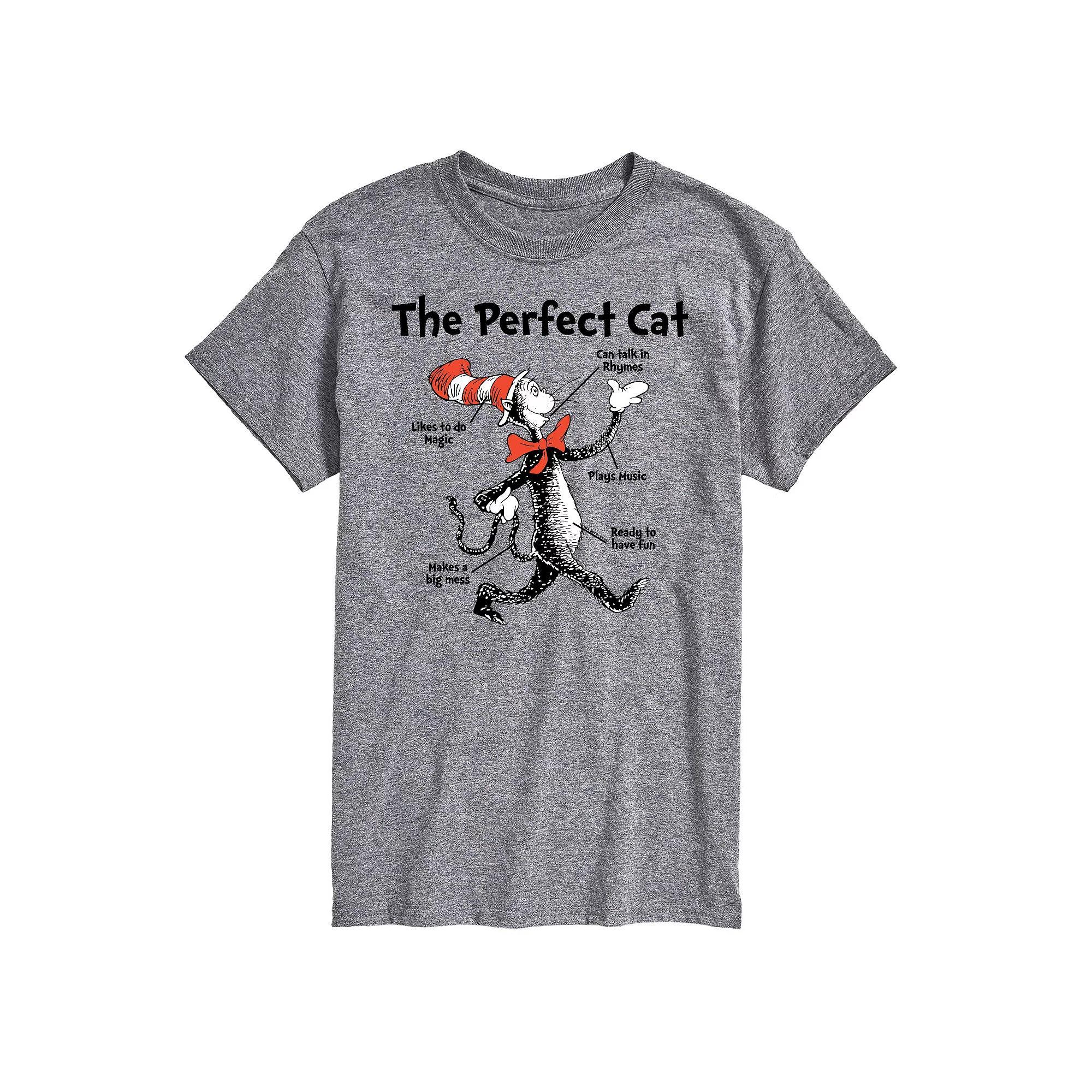Big & Tall Dr Seuss Perfect Cat Tee, Mens Product Image