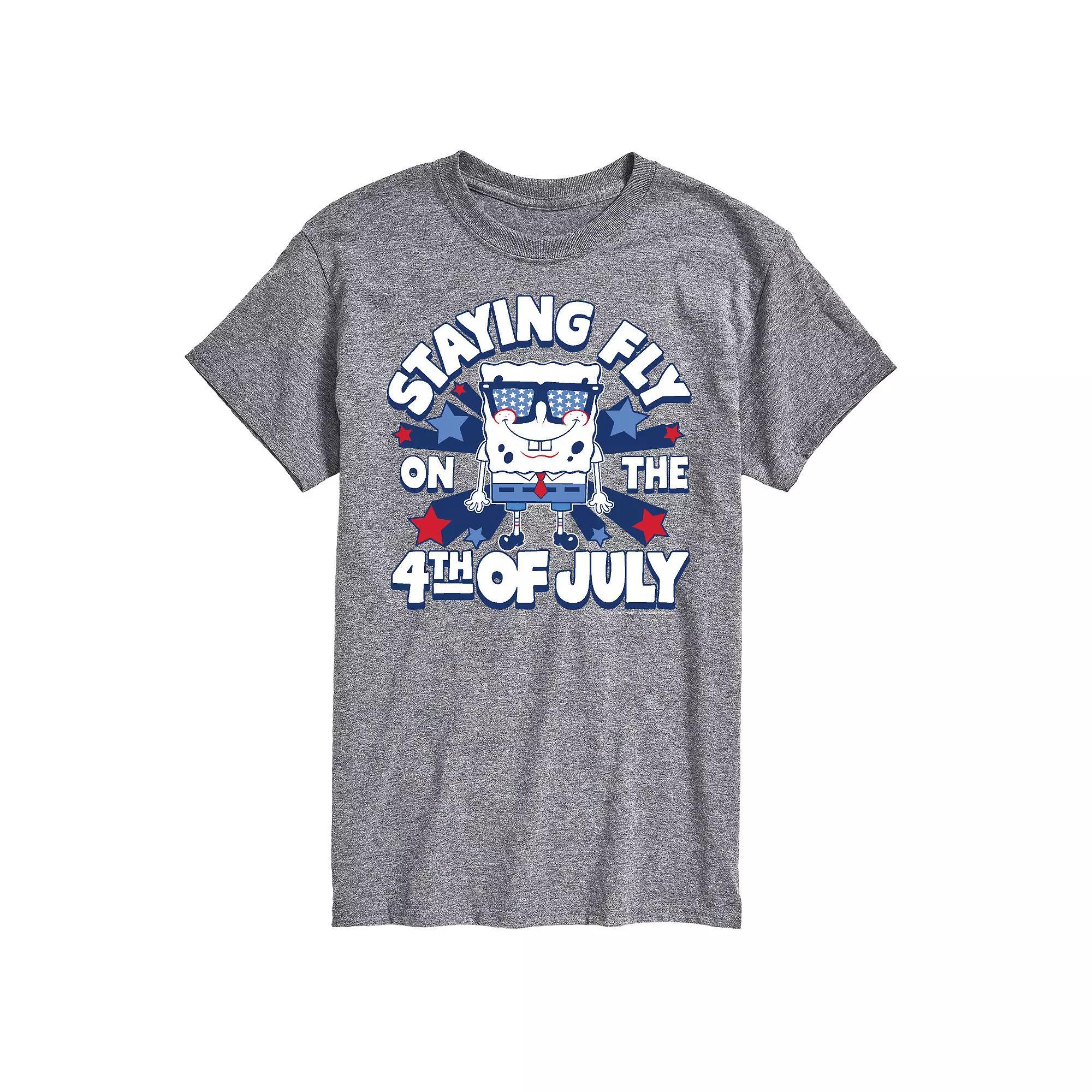 Big & Tall Nickelodeon Spongebob Squarepants 4th of July Graphic Tee, Mens Product Image