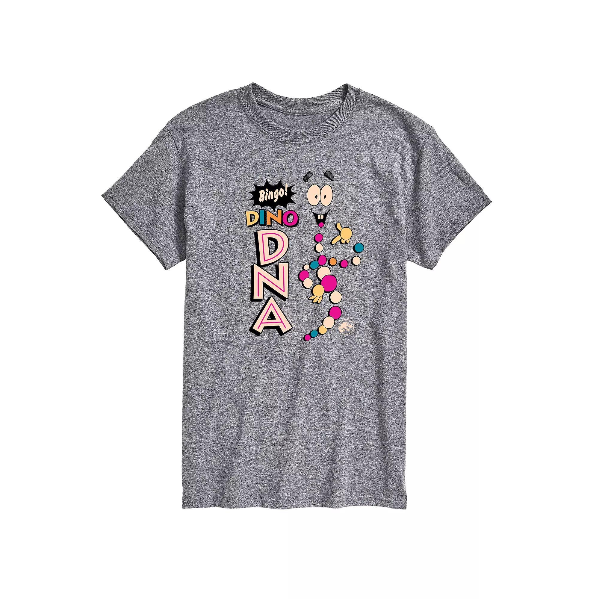 Mens Jurassic World Mr DNA Graphic Tee Athletic Grey Product Image