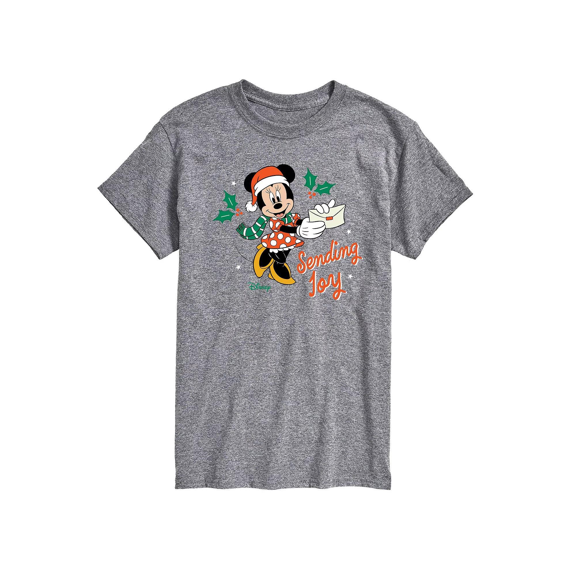 Disneys Minnie Mouse Big & Tall Sending Joy Graphic Tee, Mens Product Image