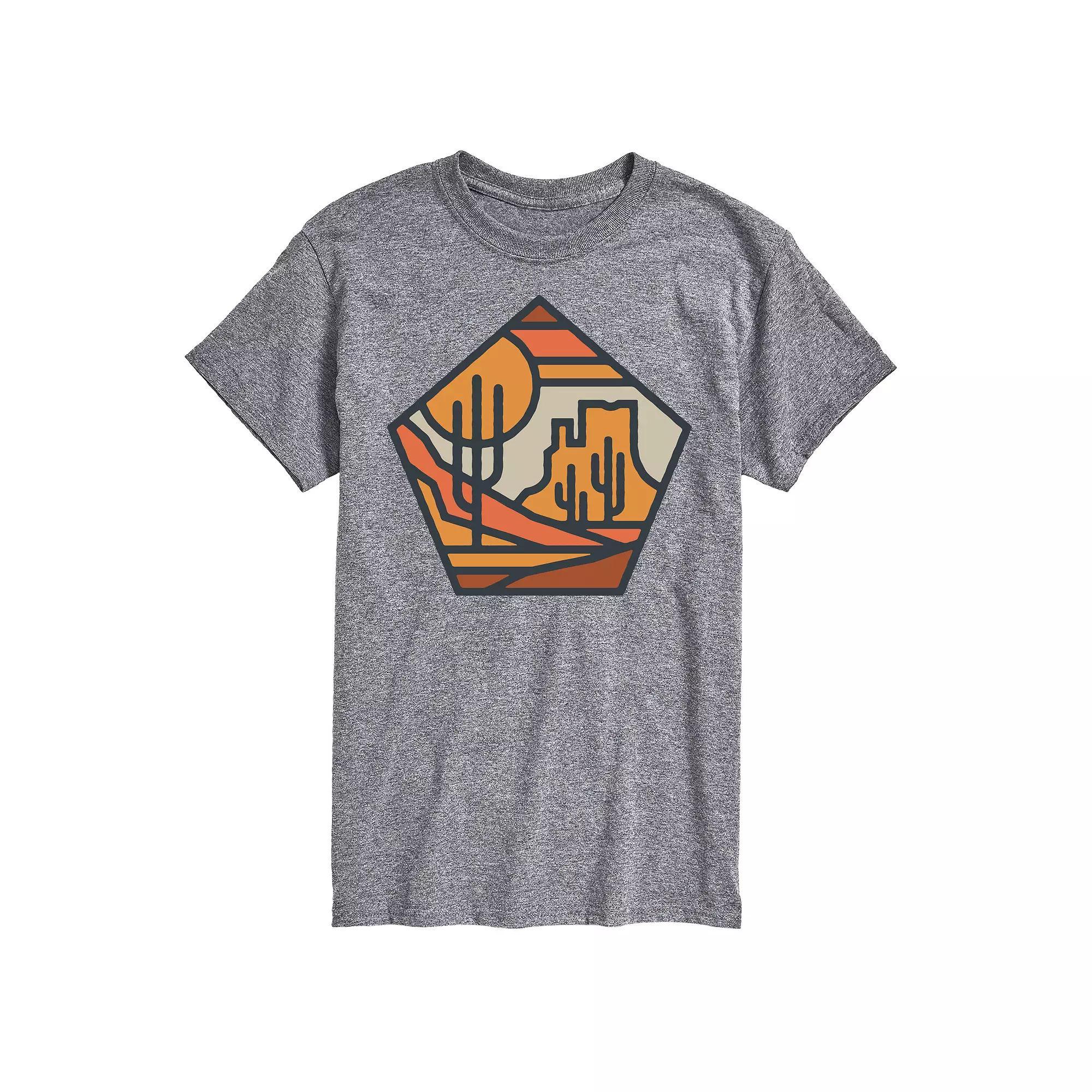 Big & Tall Cactus Line Art Tee, Men's, Size: XXL Tall, Gray Product Image