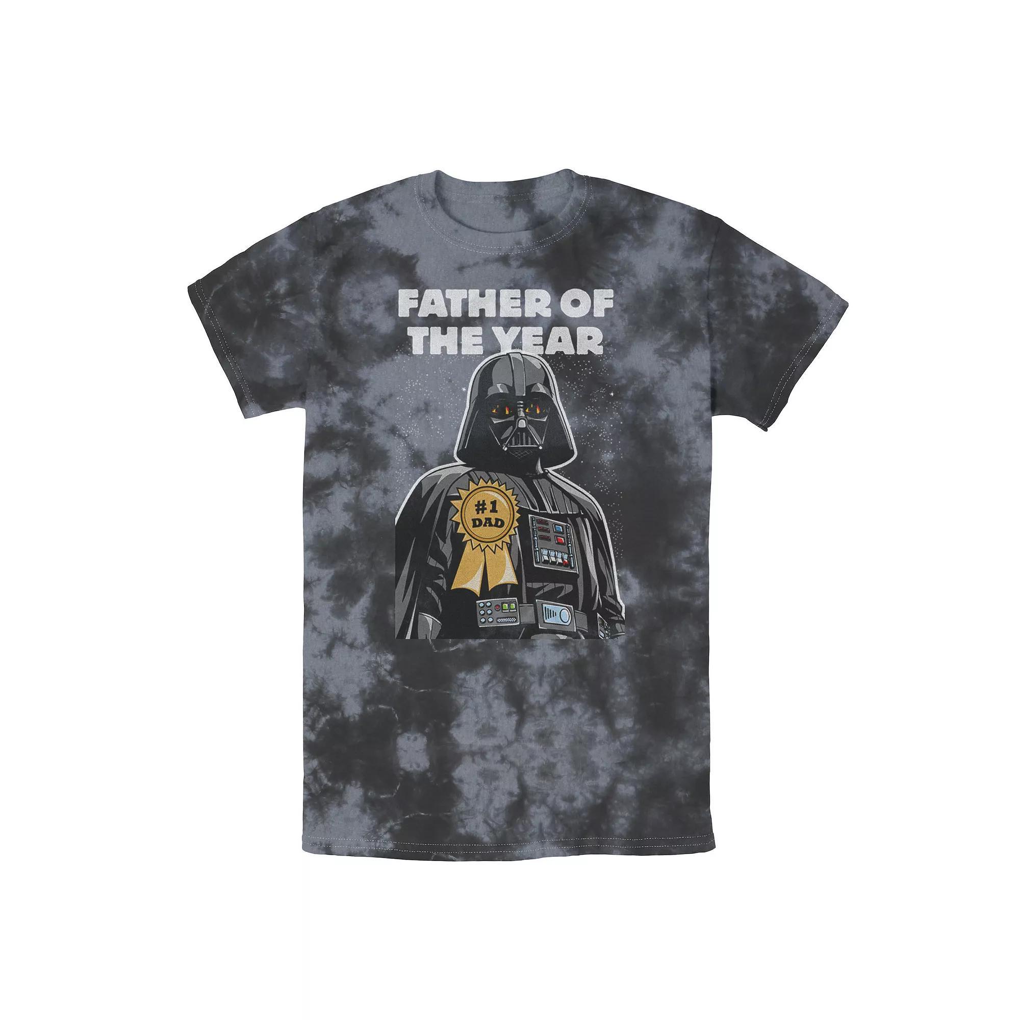 Men's Star Wars Father's Day Darth Vader Father Of The Year Tee, Boy's, Size: XXL, Black Grey Product Image