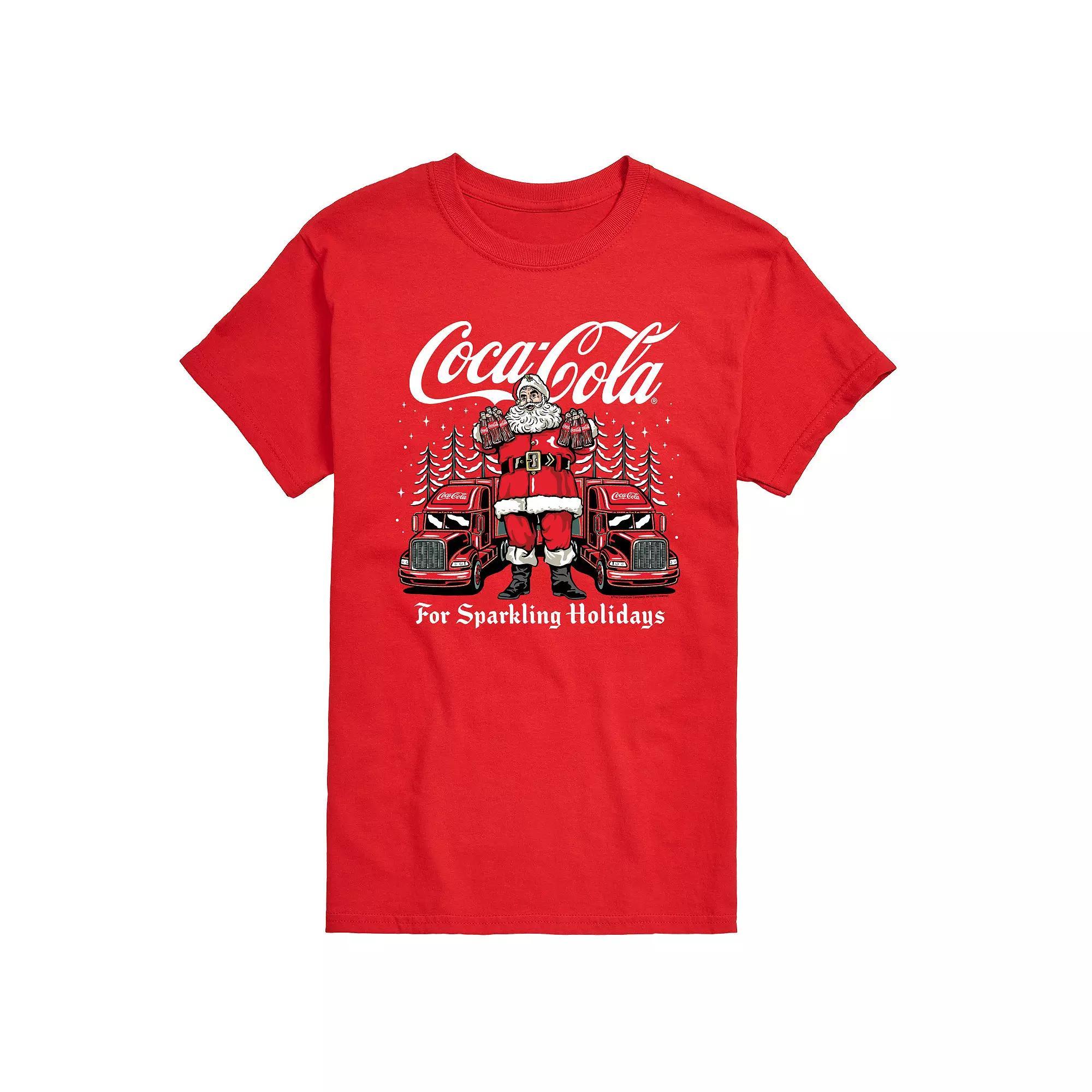 Mens Coca-Cola Santa For Sparkling Holidays Graphic Tee Product Image