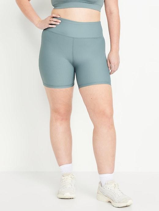 High-Waisted PowerSoft Biker Shorts -- 6-inch inseam Product Image