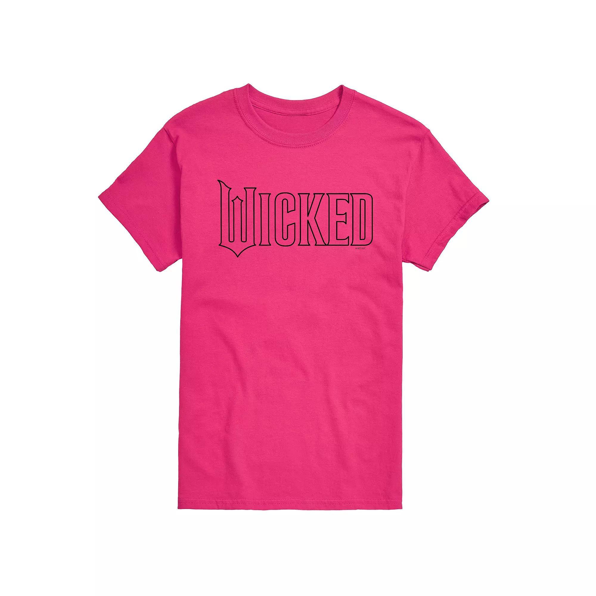 Men's Wicked Outline Logo Graphic Tee, Size: Medium, White Product Image