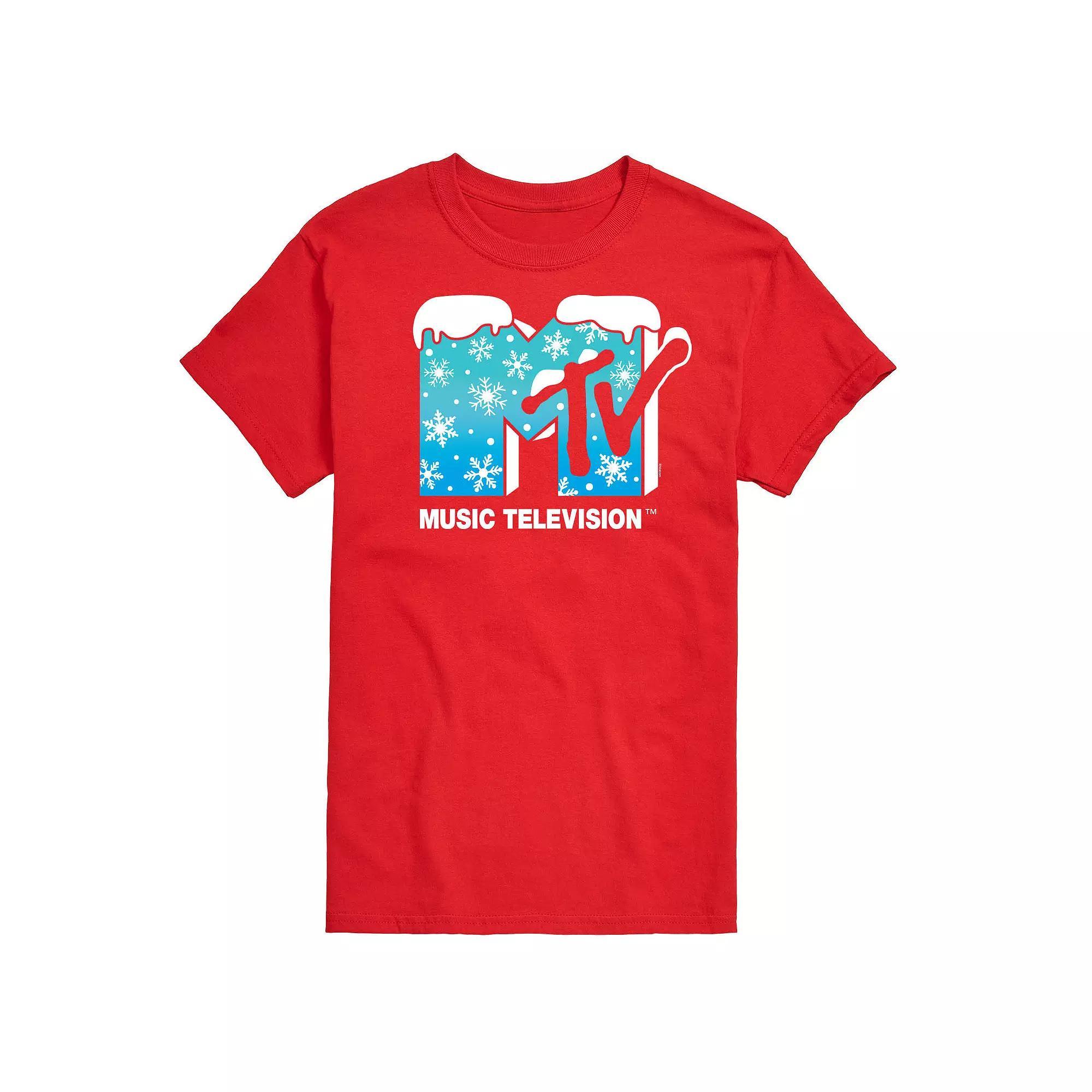 Mens MTV Snowflakes Logo Graphic Tee Product Image