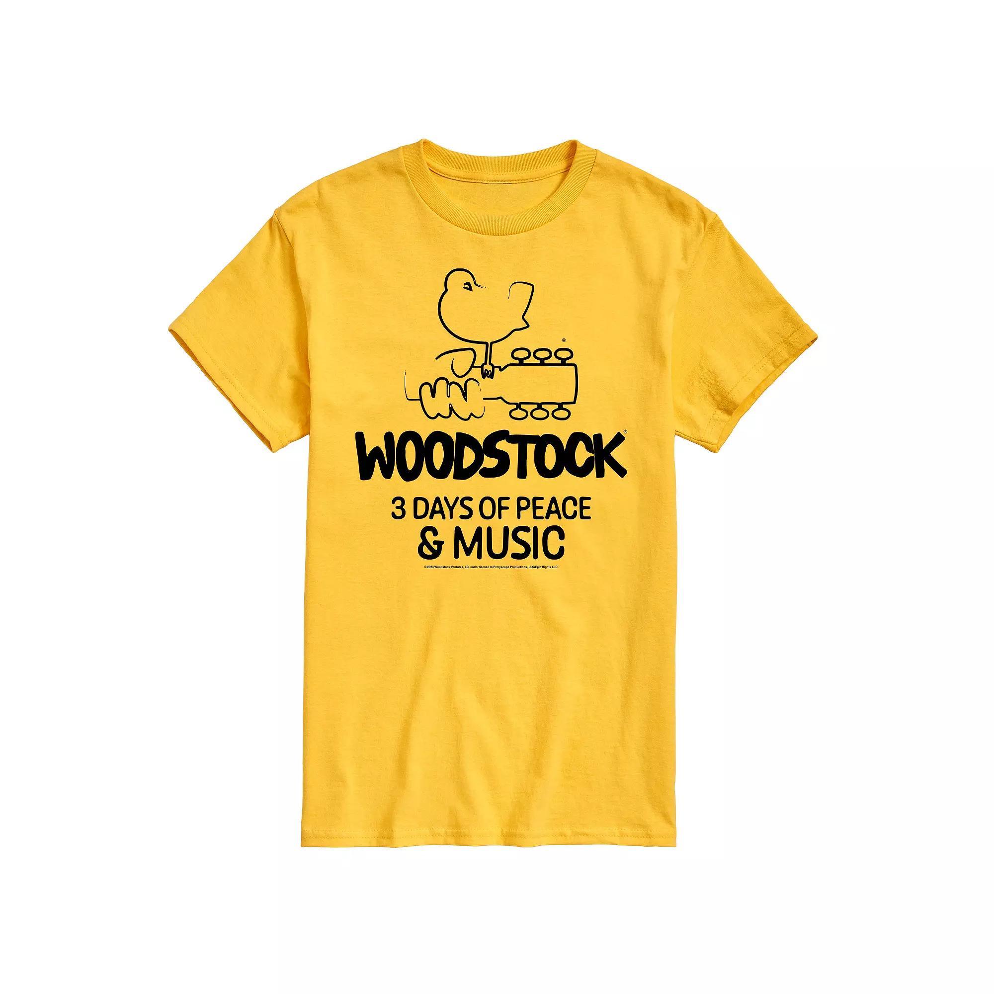 Mens Woodstock 3 Days Of Peace And Music Graphic Tee Product Image