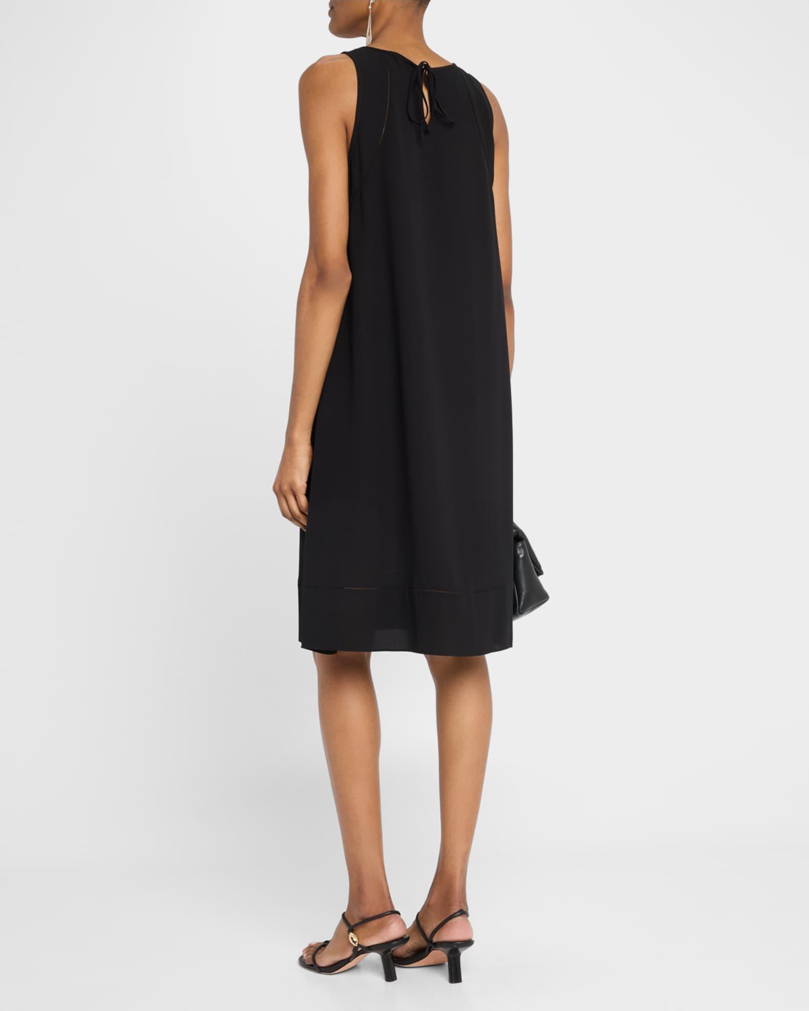 Sleeveless Silk Georgette Crepe Midi Dress Product Image