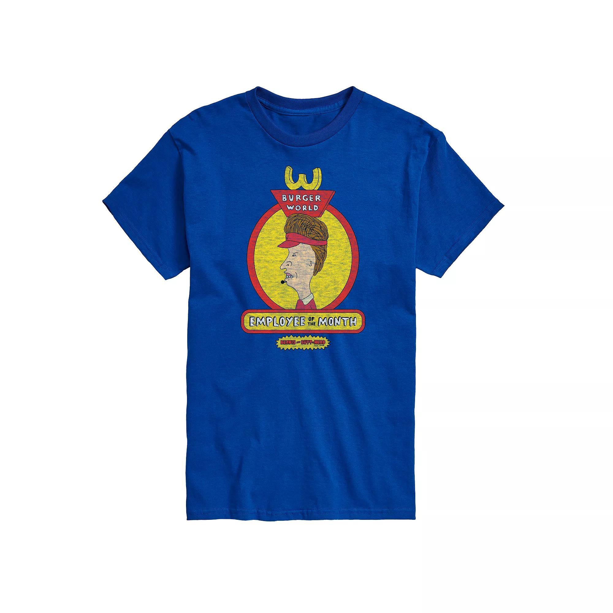 Big & Tall Beavis & Butthead Employee Of The Month Tee, Mens Product Image