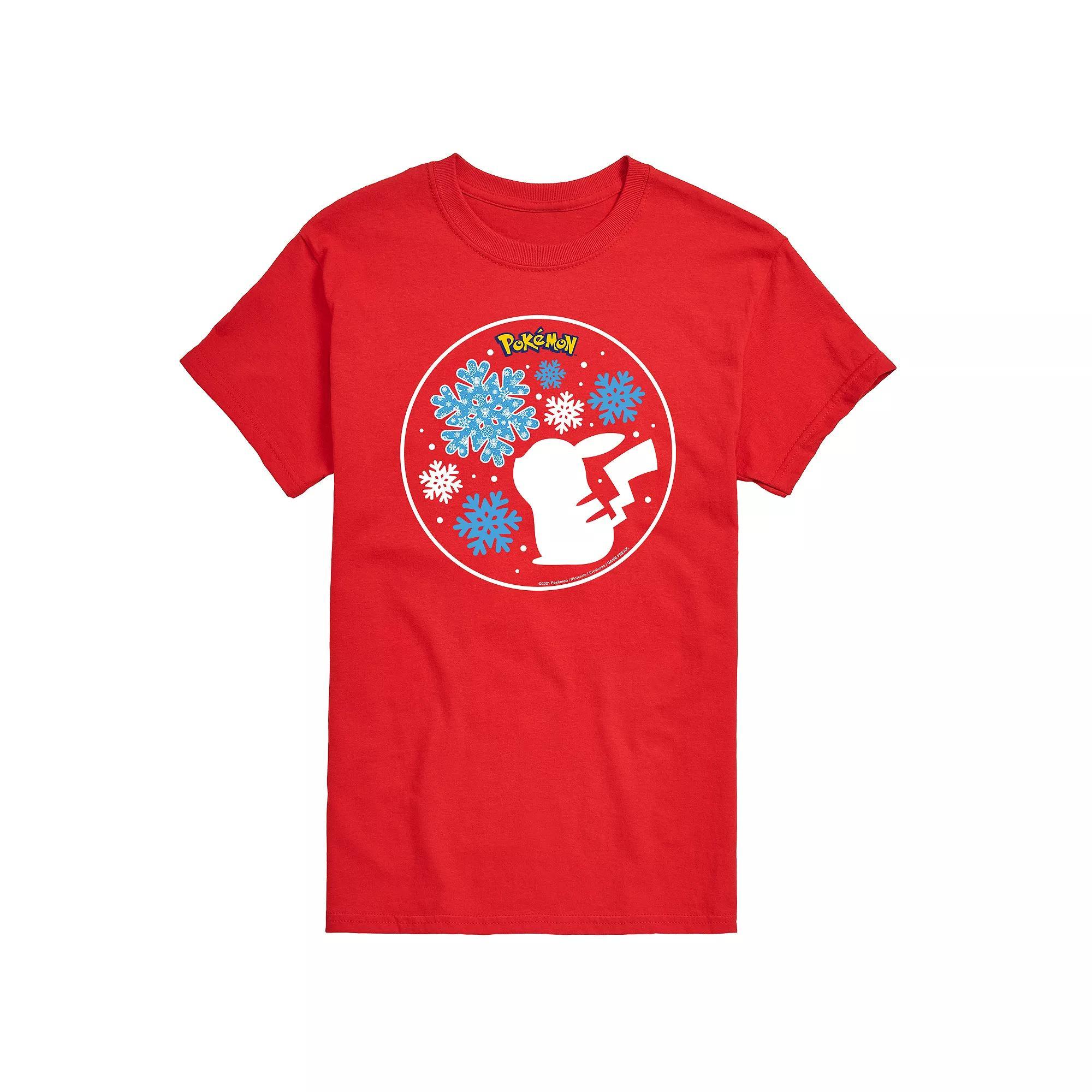 Big & Tall Pokemon Snowflake Pikachu Tee, Mens Product Image