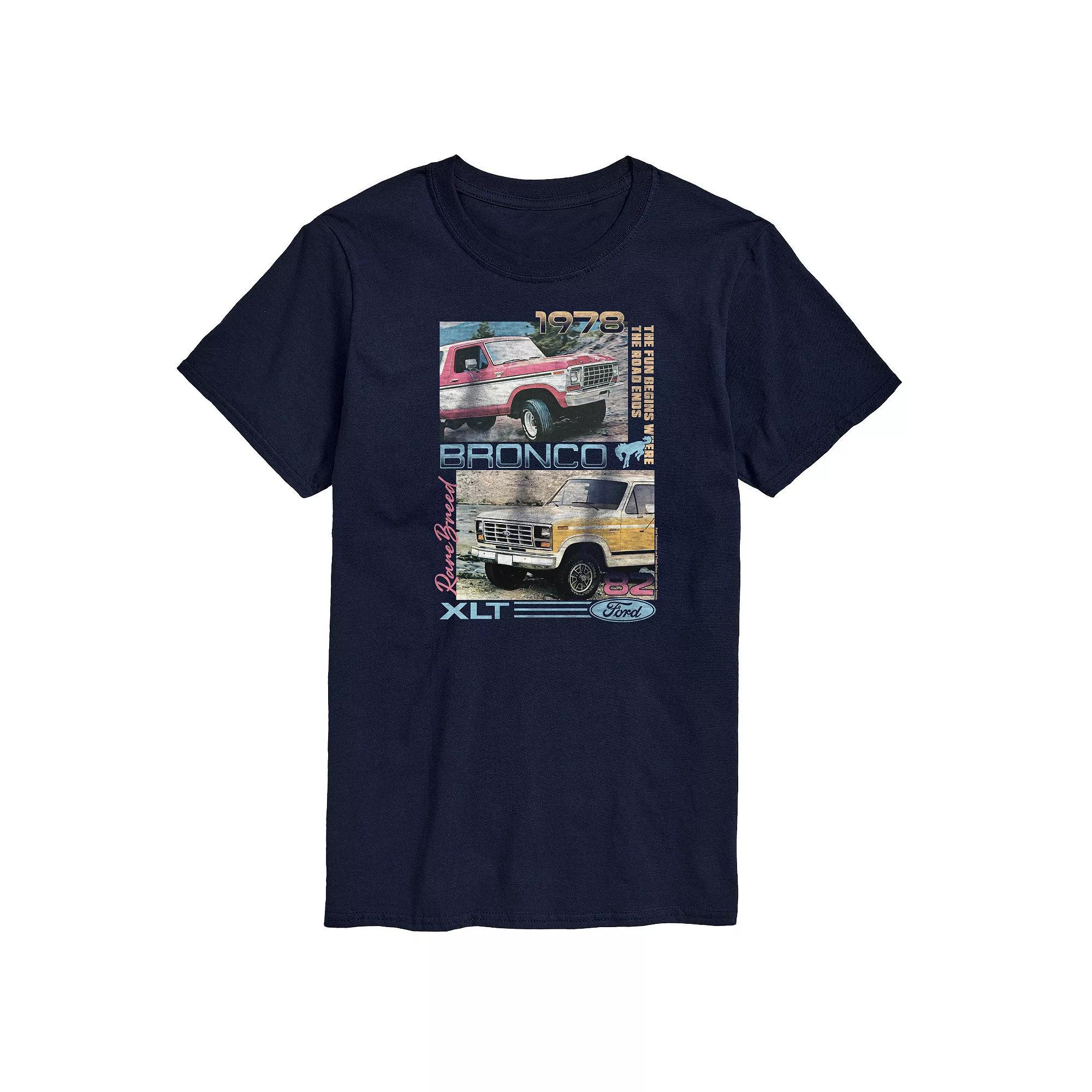 Mens Ford Bronco XLT Rare Breed Graphic Tee Blue Product Image