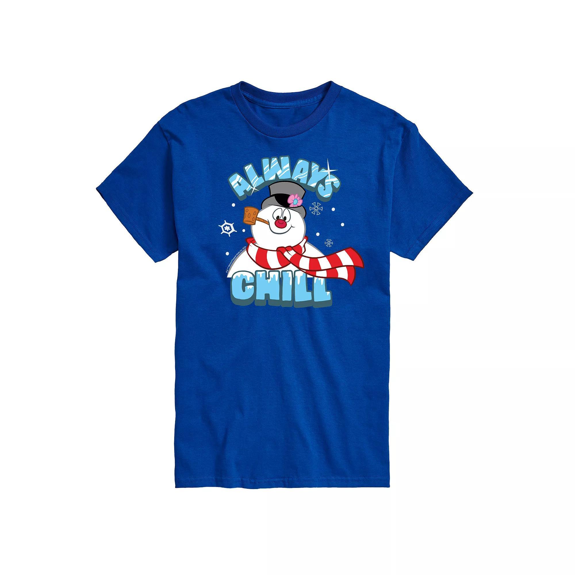 Men's Frosty The Snowman Frosty Always Chill Tee, Size: Large, Blue Product Image